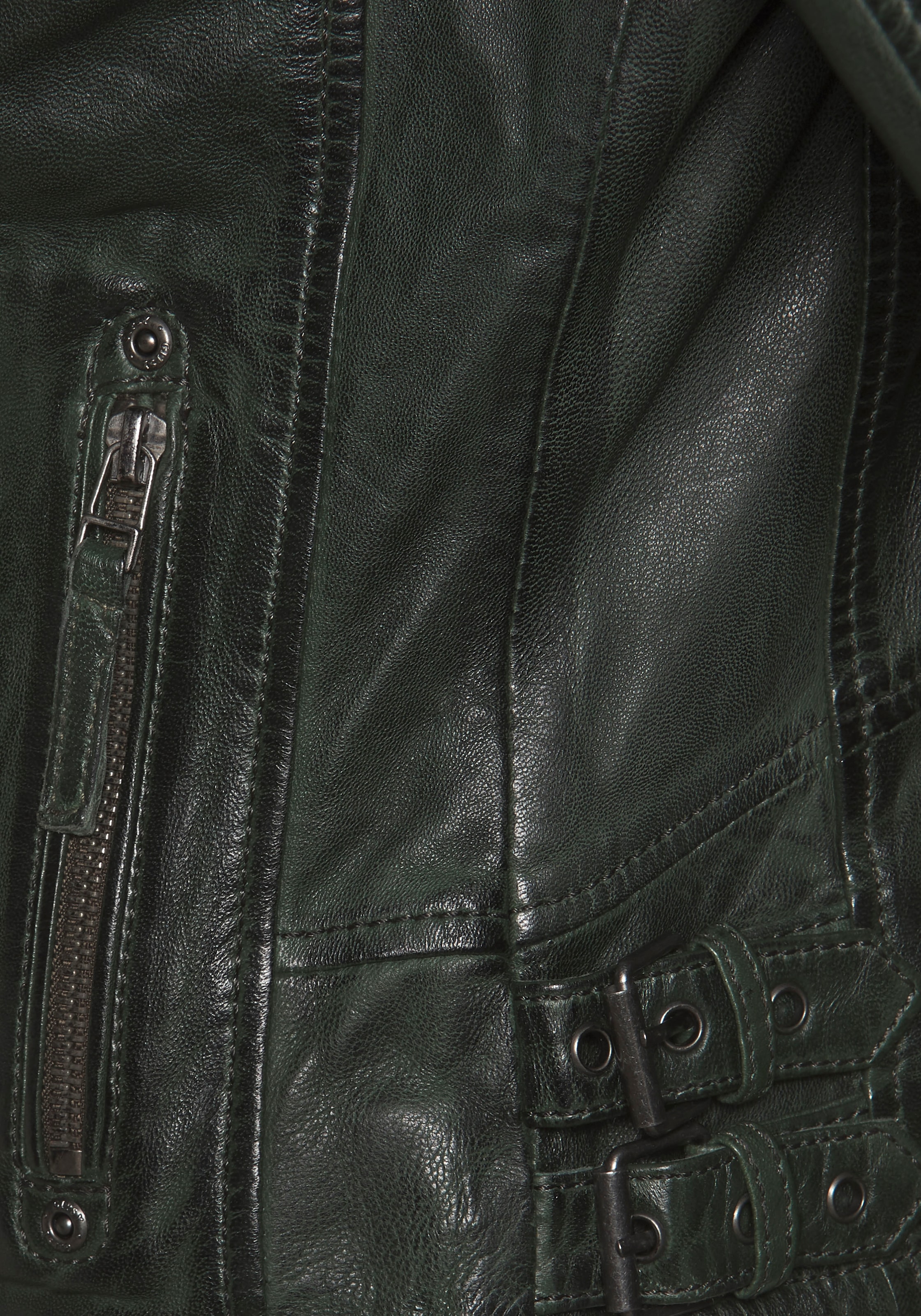 Mauritius Lederjacke »NOLA«, mit Kapuze, Two-in-One Style - mit abnehmbarer Jersey-Kapuze