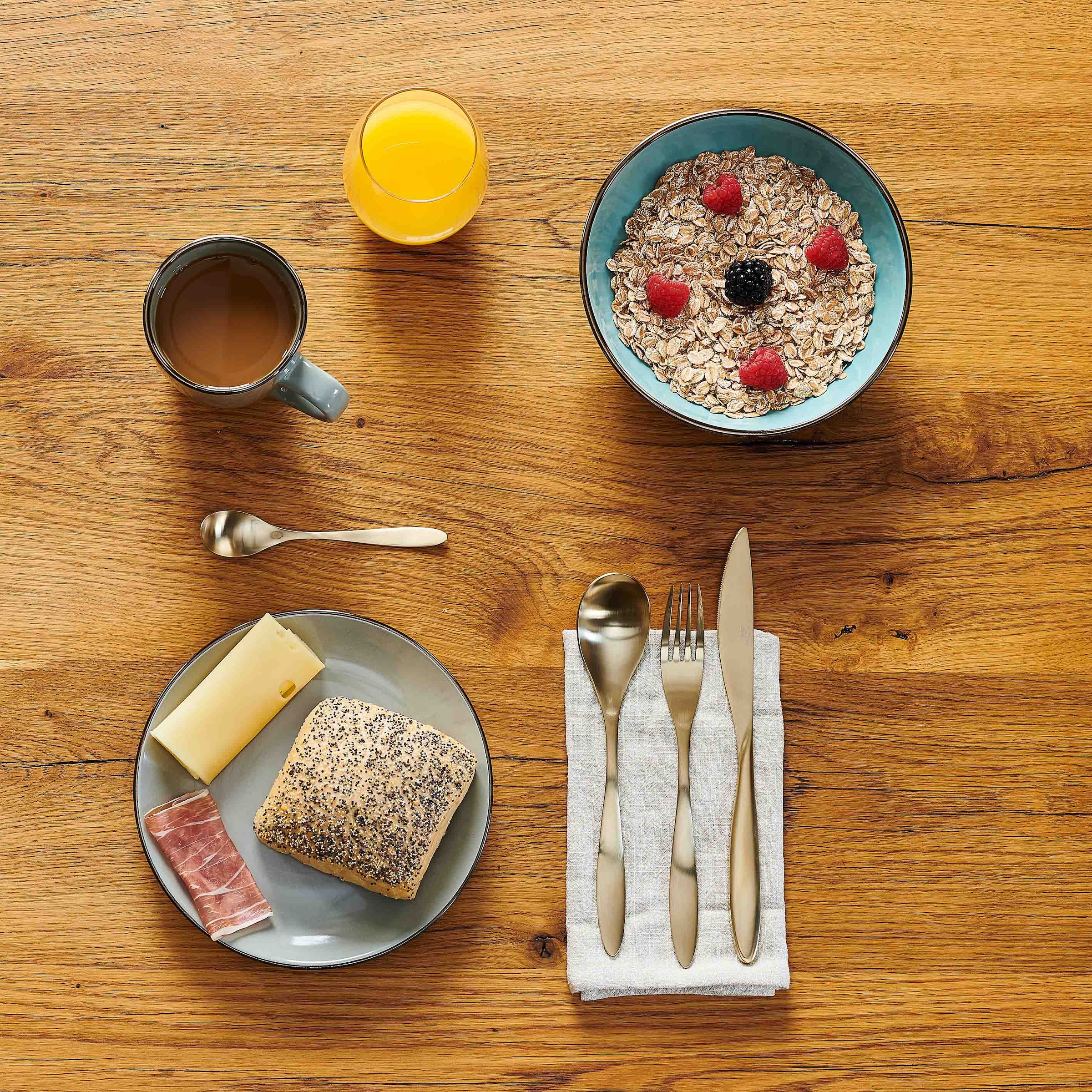 MÄSER Kombiservice »METALLIC RIM, Geschirr-Set, Steinzeug«