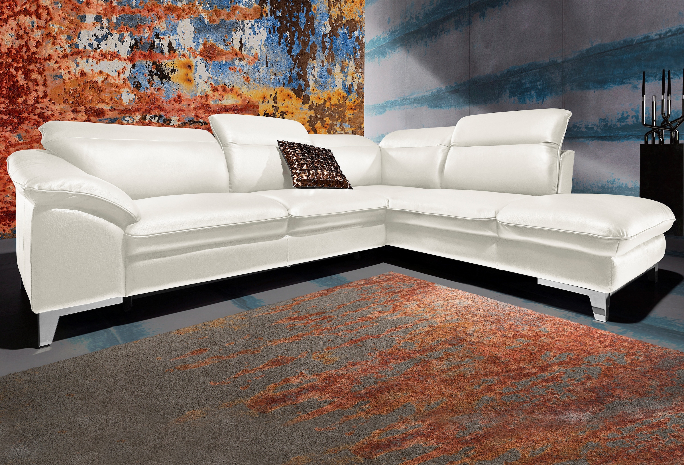 COTTA Ecksofa »Teresa L-Form« mit Kopfteilverstellung, wahlweise mit Bettfunktion