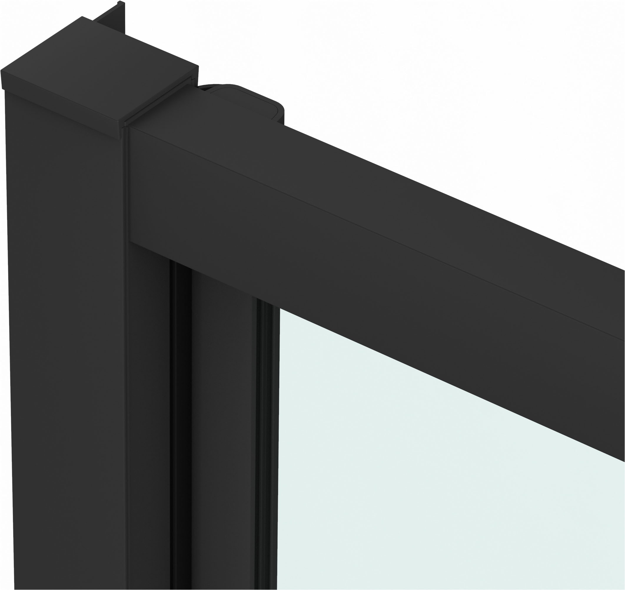 Sanotechnik Dusch-Falttür »Sanotechnik SlimLine Falttür schwarz« Easy Clean Beschichtung