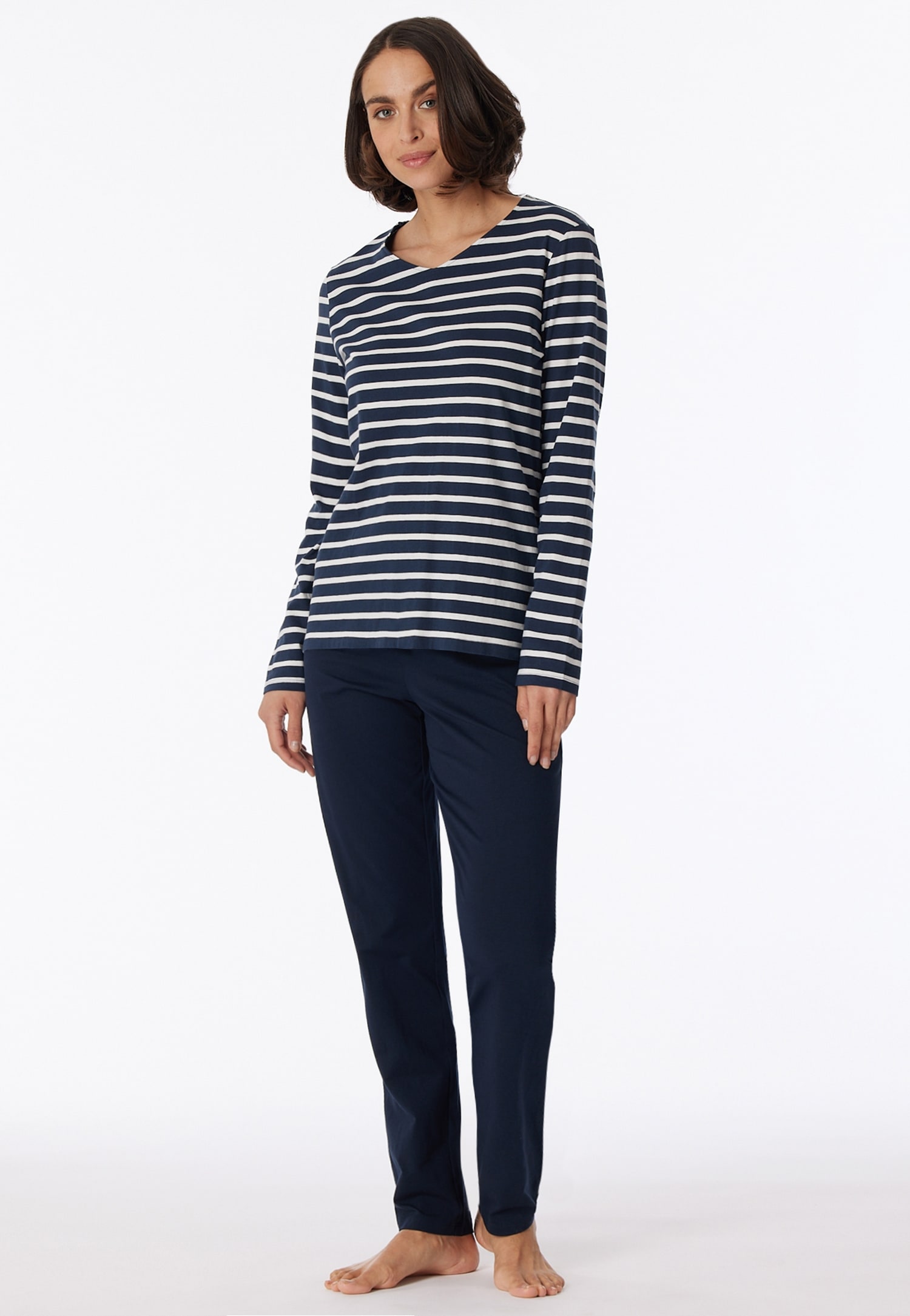 Schiesser Pyjama »"Casual Essentials"«, (2 tlg.), mit lässigem Design