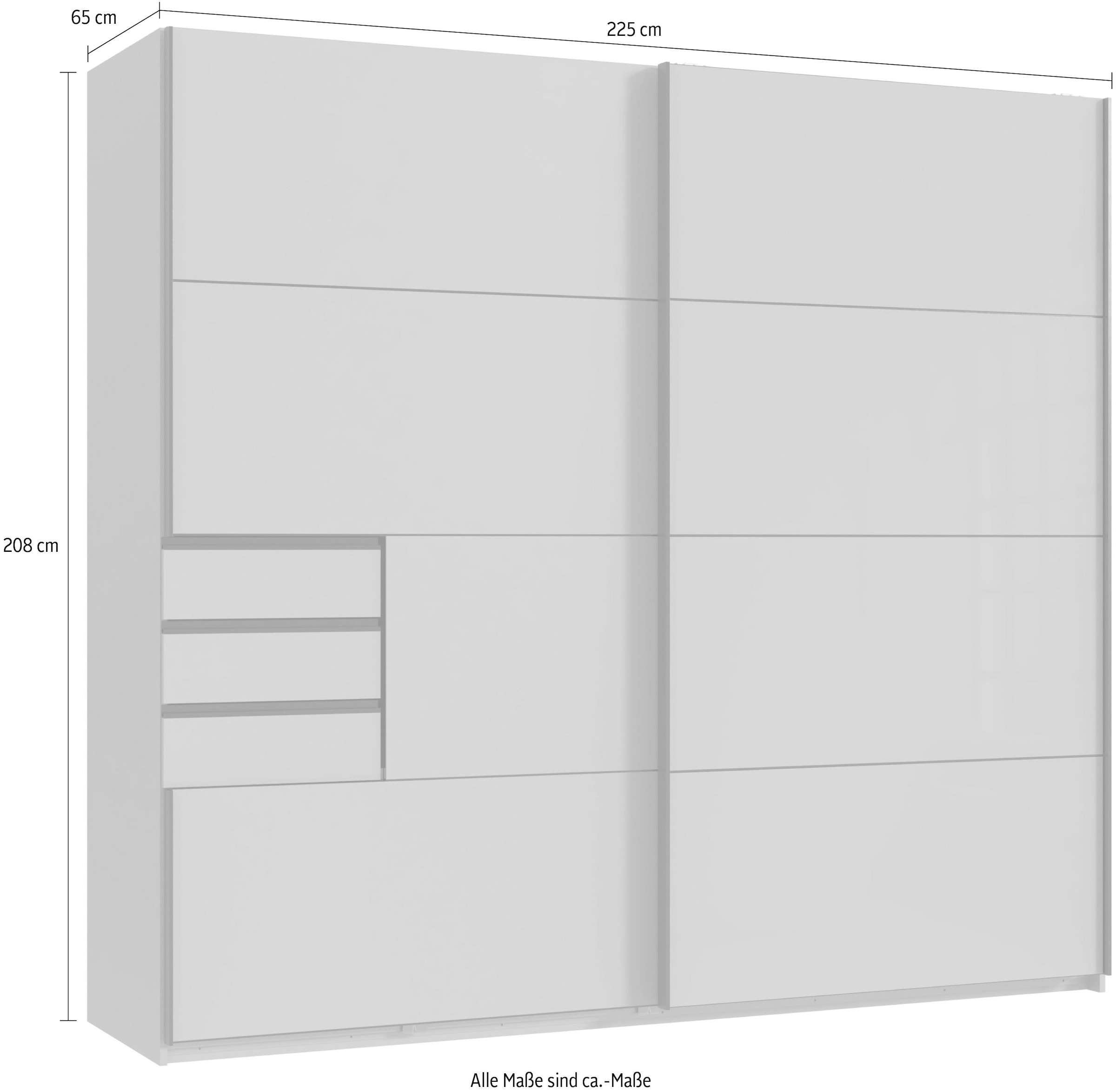 Wimex Schwebetürenschrank »Tilburg« mit Glaselementen