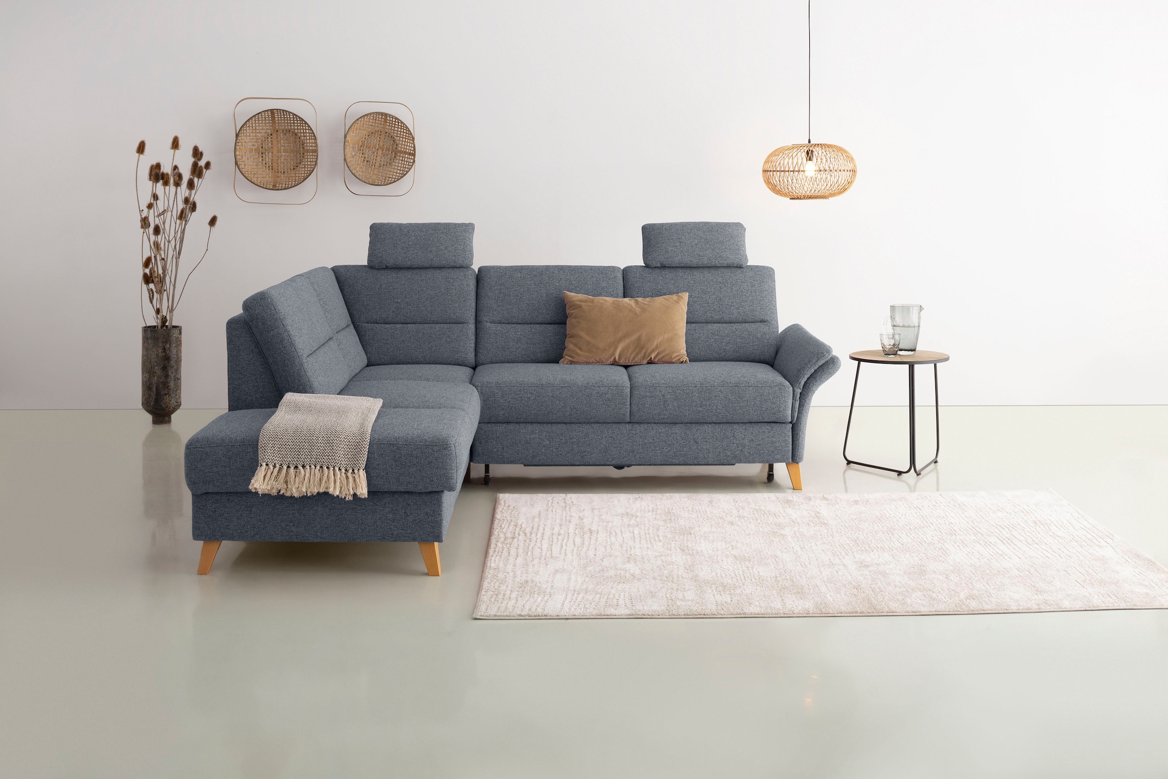 Home affaire Ecksofa »Westerland L-Form«, Federkern-Polsterung, wahlweise m günstig online kaufen