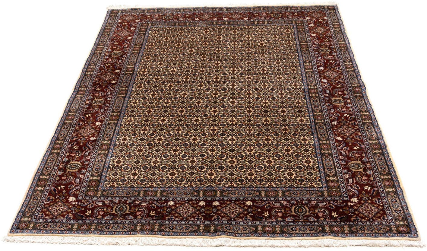 morgenland Wollteppich »Moud Stark Gemustert Beige 203 x 146 cm«, rechtecki günstig online kaufen