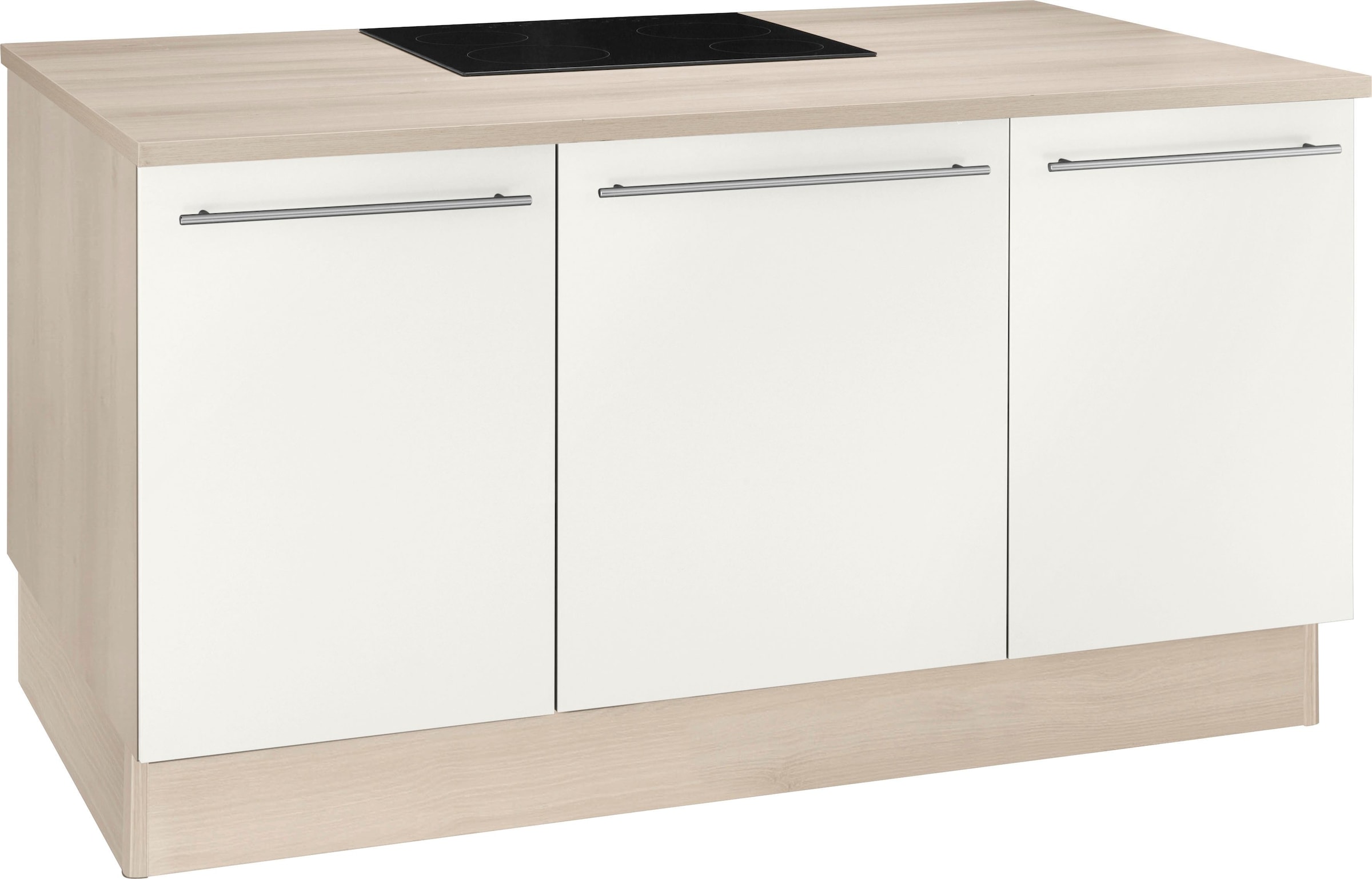 OPTIFIT Kücheninsel »Bern«, Stellbreite 160x95 cm mit höhenverstellbaren Füßen, mit Metallgriffen