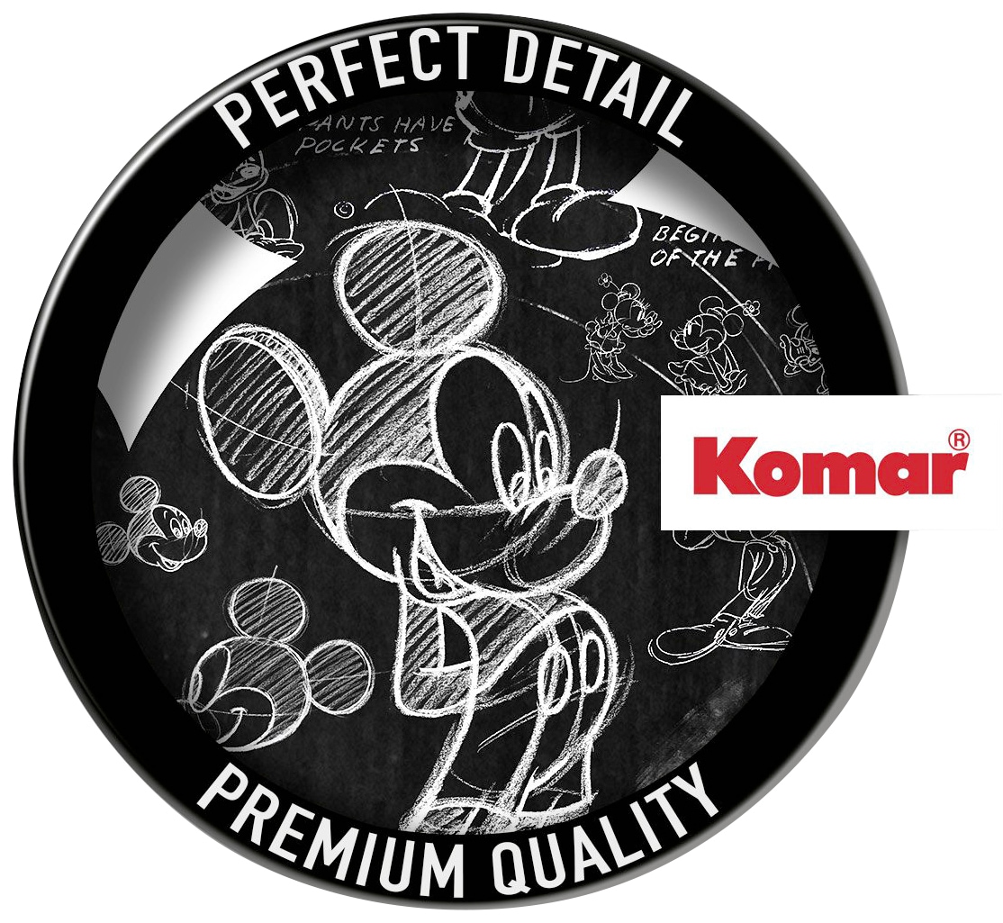 Komar Vliestapete »Vlies selbstklebend - Mickey Head Illustration - Größe 125 x 125 cm«, bedruckt, Kinderzimmer