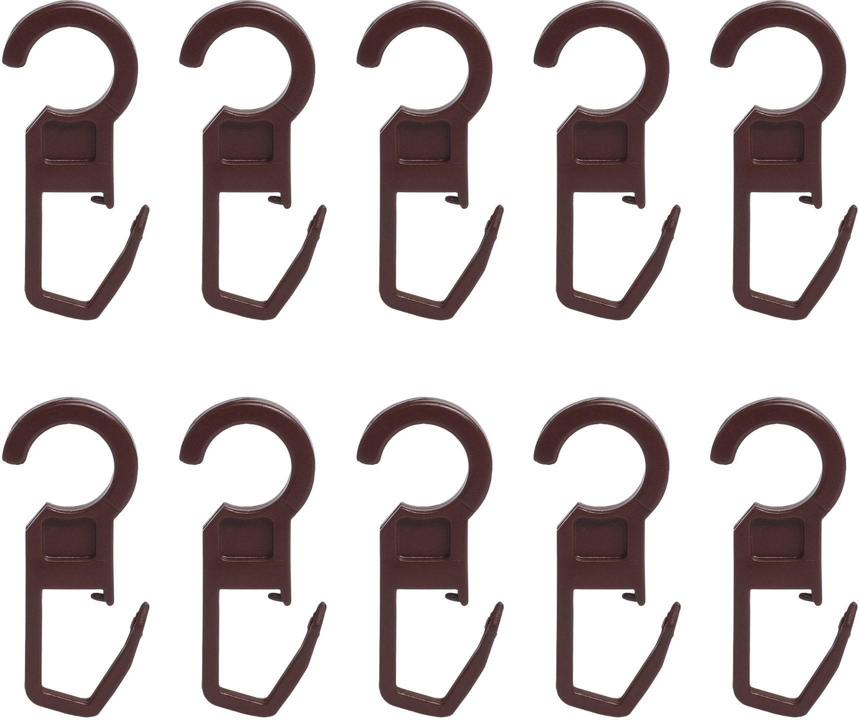Liedeco Faltenclip, (Set, 10 St.), Faltenlegehaken, für Gardinenringe Öse 10 mm