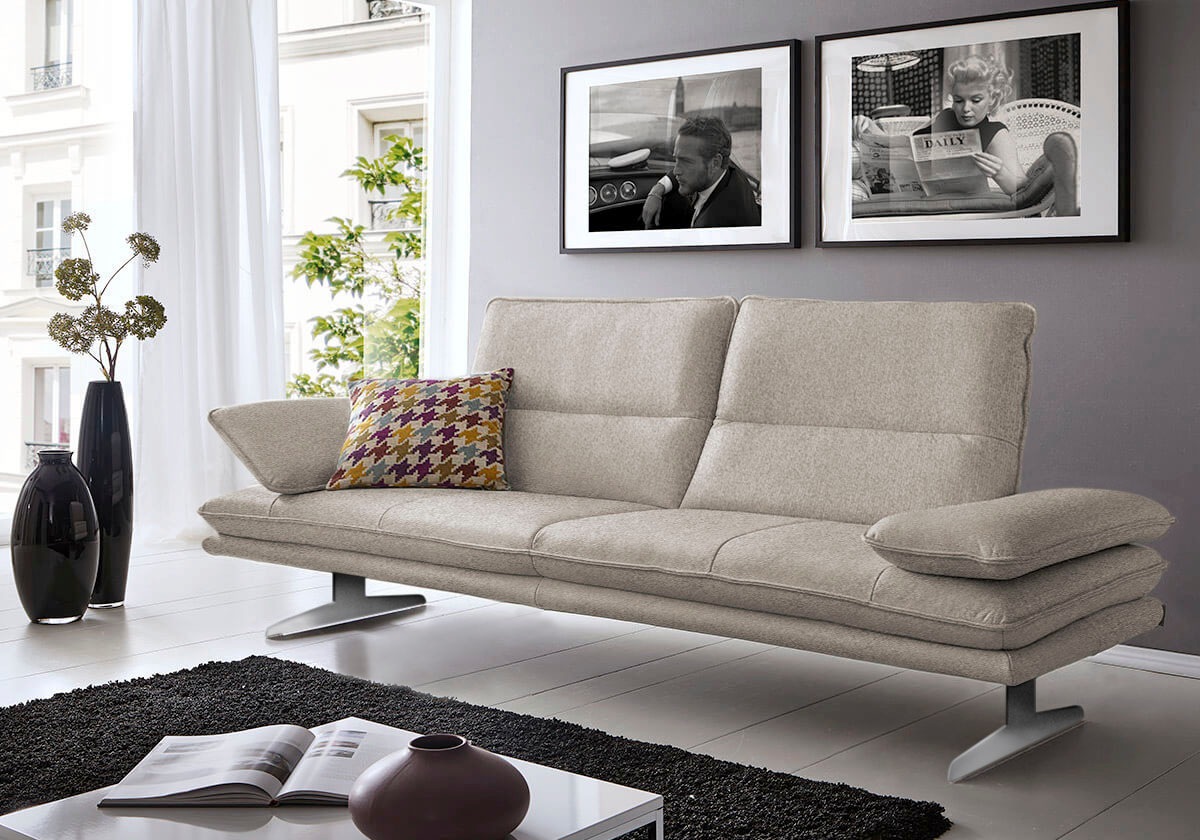 W.SCHILLIG 2,5-Sitzer »broadway Designsofa mit hohem Sitzkomfort«, Sitztiefenverstellung, Kopfteil- & Seitenteilverstellung, Breite 236cm