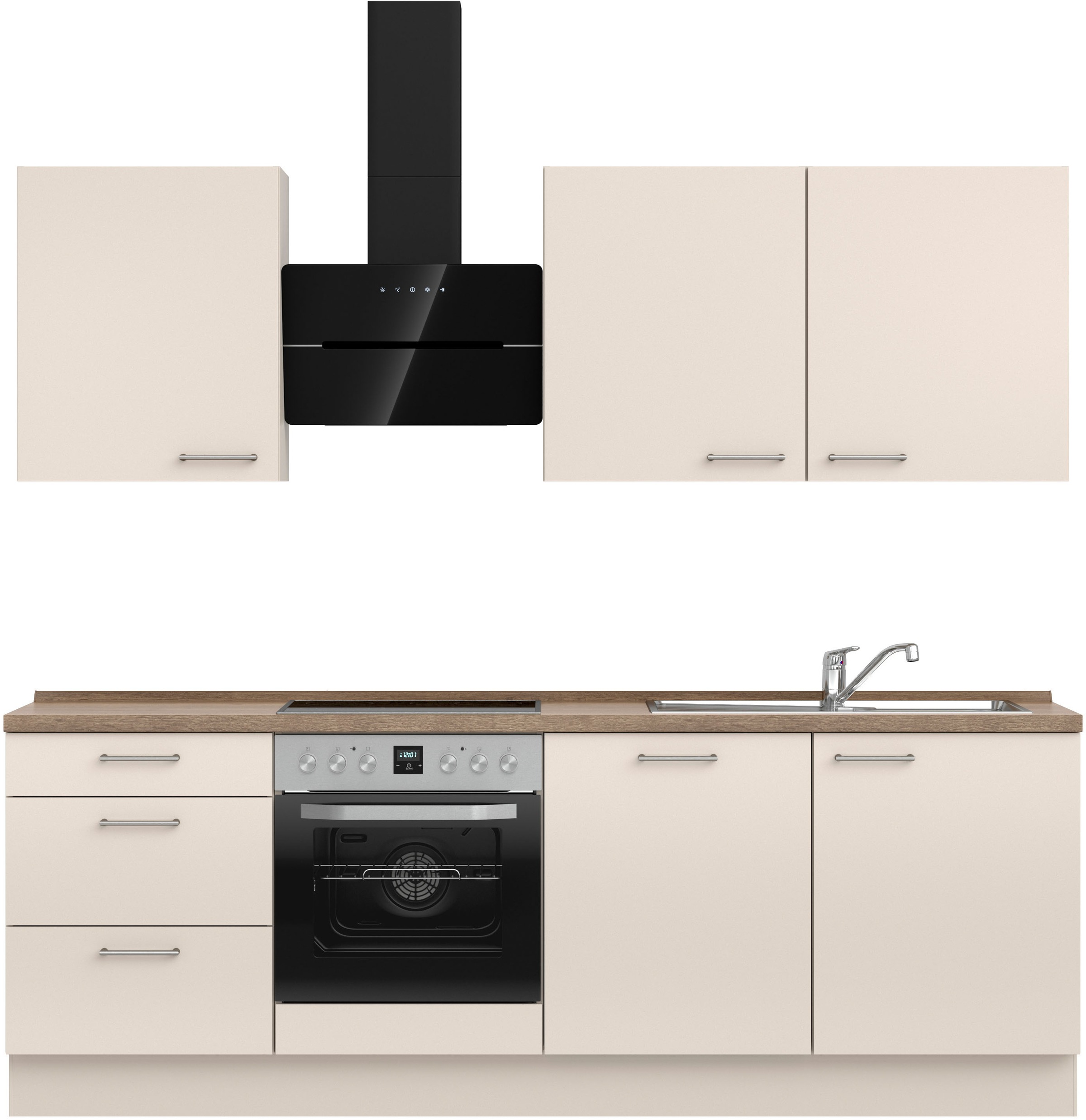 nobilia® Küchenzeile »"Laser II", Ausrichtung wählbar, Breite 240 cm« vormo günstig online kaufen