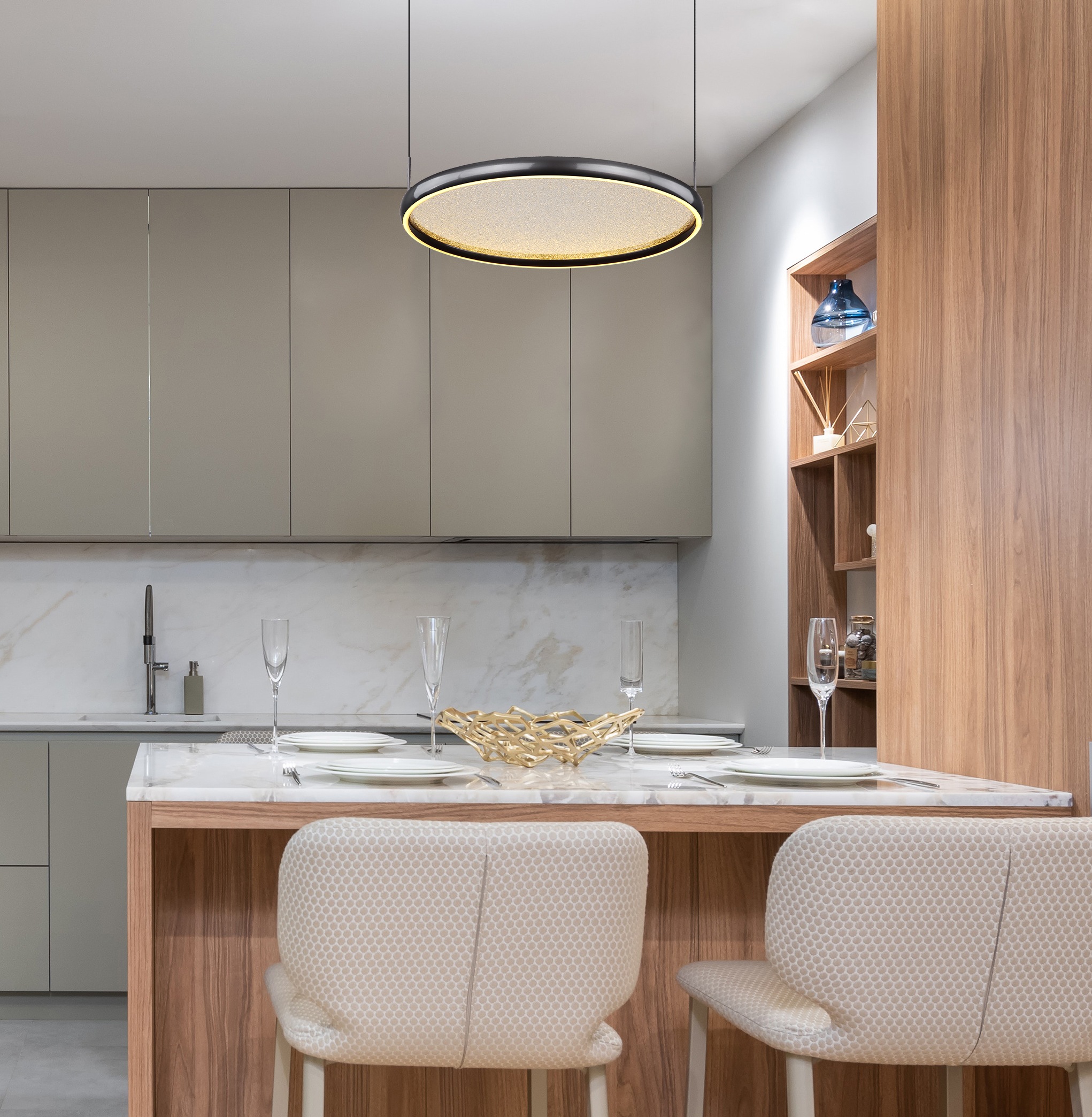 GLOBO LIGHTING Hängeleuchte »BRIGGS« LED-Modul 1 Stk. warmweiß - kaltweiß H günstig online kaufen