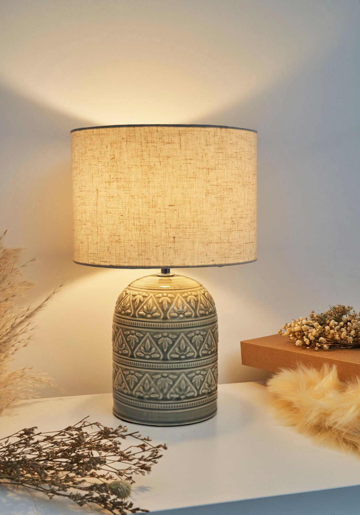 Pauleen Tischleuchte »Tender Pearl max20W Beige 230V Stoff/Keramik«, 1 flammig, Leuchtmittel E14 | ohne Leuchtmittel, E14