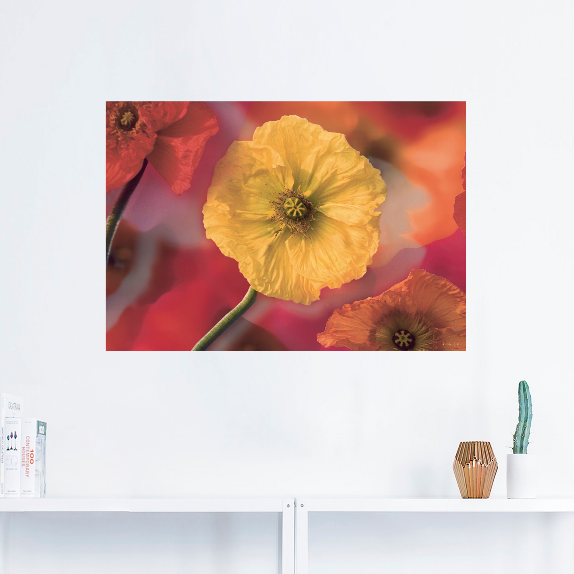 Artland Wandbild »Fotokollage Mohnblumen«, Blumenbilder, (1 St.), als Leinwandbild, Wandaufkleber in verschied. Größen