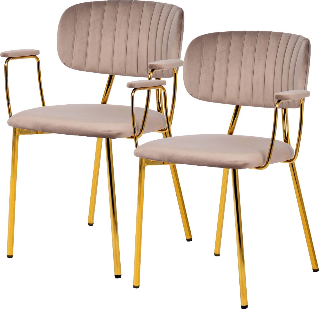 Kayoom Polsterstuhl »Stuhl Giselle 225 2er-Set, Gestell aus Edelstahl«, (Se günstig online kaufen