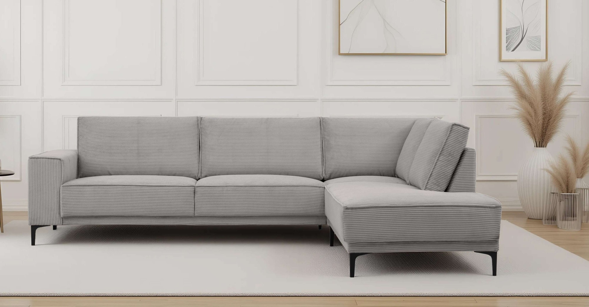 PLACES OF STYLE Ecksofa »Polsterecke Oland, Struktur, Flachgewebe, Luxus-Mi günstig online kaufen