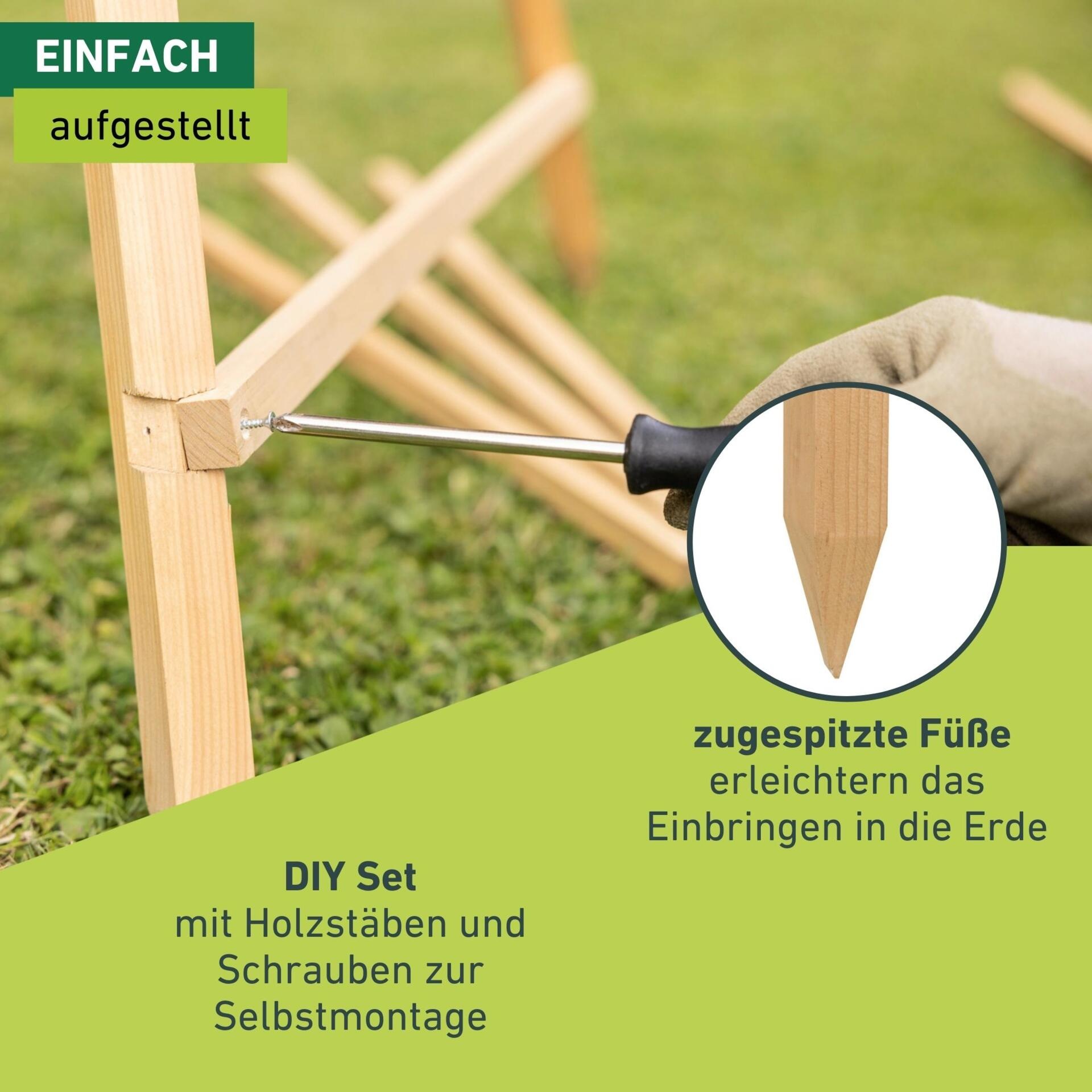 Windhager Rankgitter »Tipi, Holz-Rankgerüst für Blumen und Gemüsepflanzen« Kletterhilfe für den Garten, 75 x 75 x 145 cm
