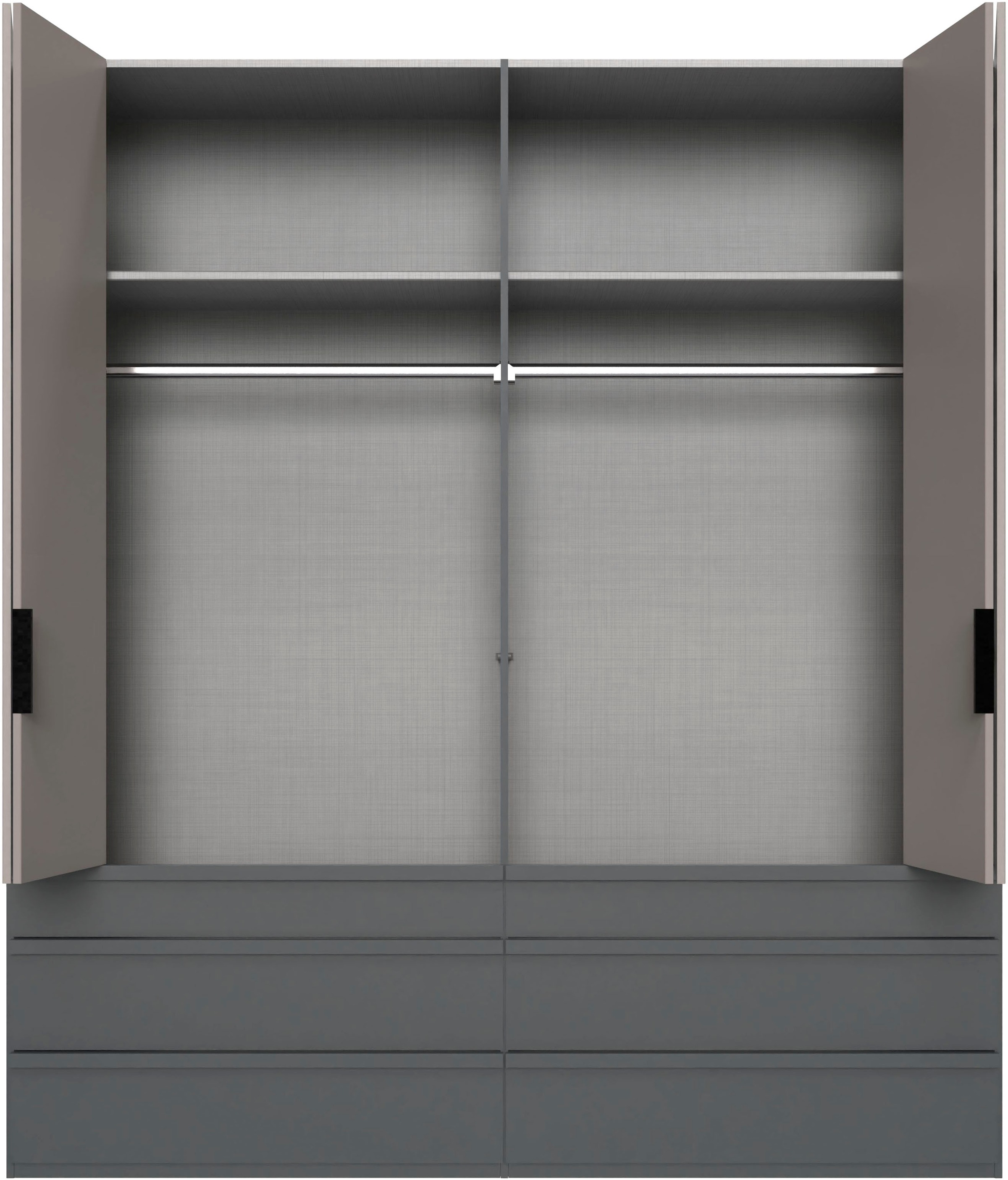 Wimex Falttürenschrank »Oxford by fresh to go, in 3 Breiten und 2 Höhen, Made in Germany«, (mit Schubladen, wahlweise mit oder ohne Spiegel), mit hochwertigen Falttüren für den perfekten Überblick