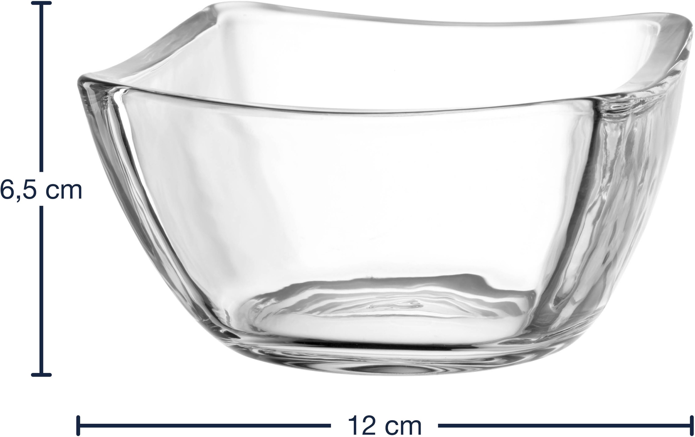 LEONARDO Schale »PIAZZA, 12 cm, 4er-Set«, 4 tlg., aus Glas, spülmaschinengeeignet