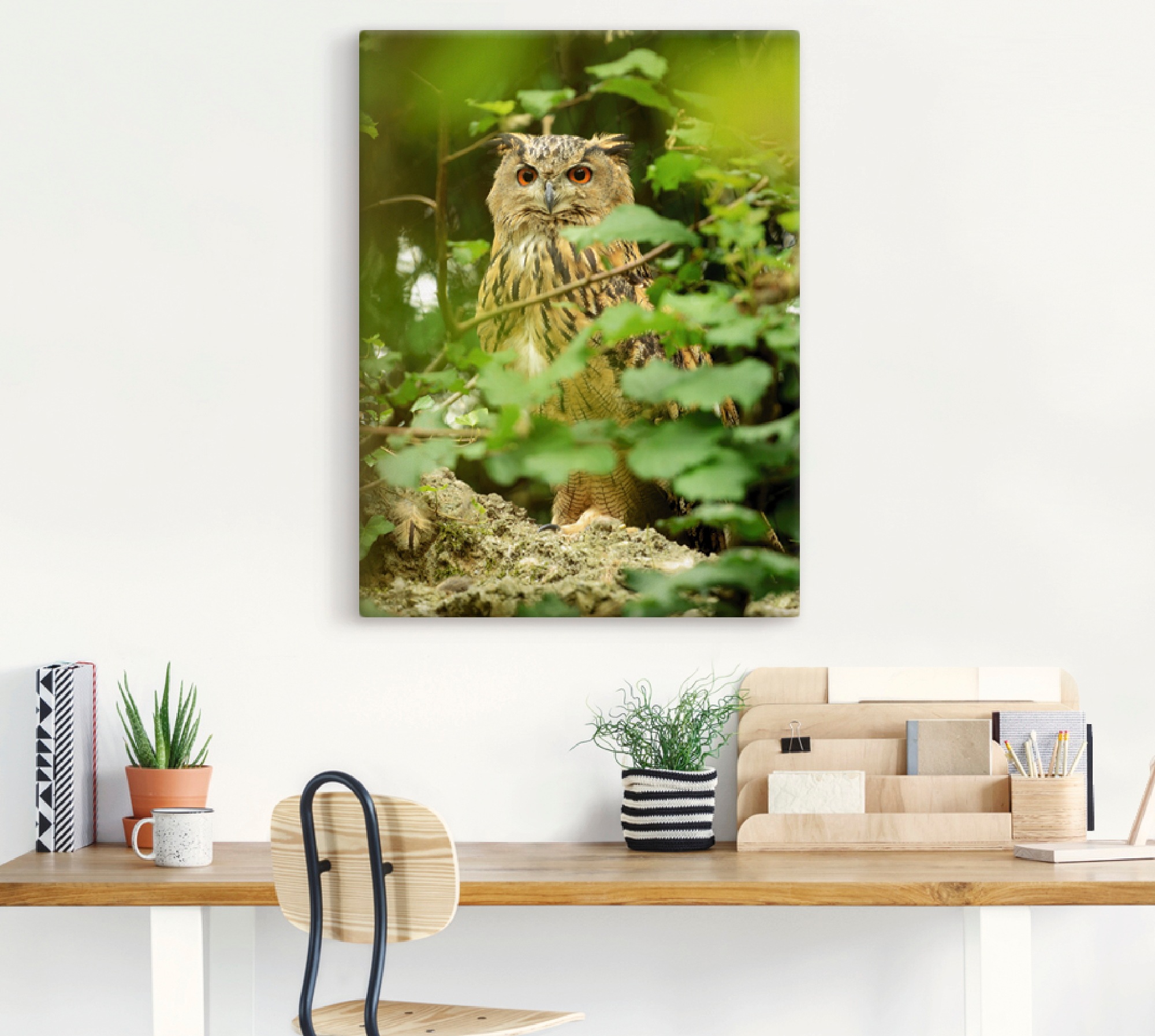 Artland Wandbild »Vogel Uhu« Vögel 1 Stk. tlg. als Leinwandbild, Poster in günstig online kaufen