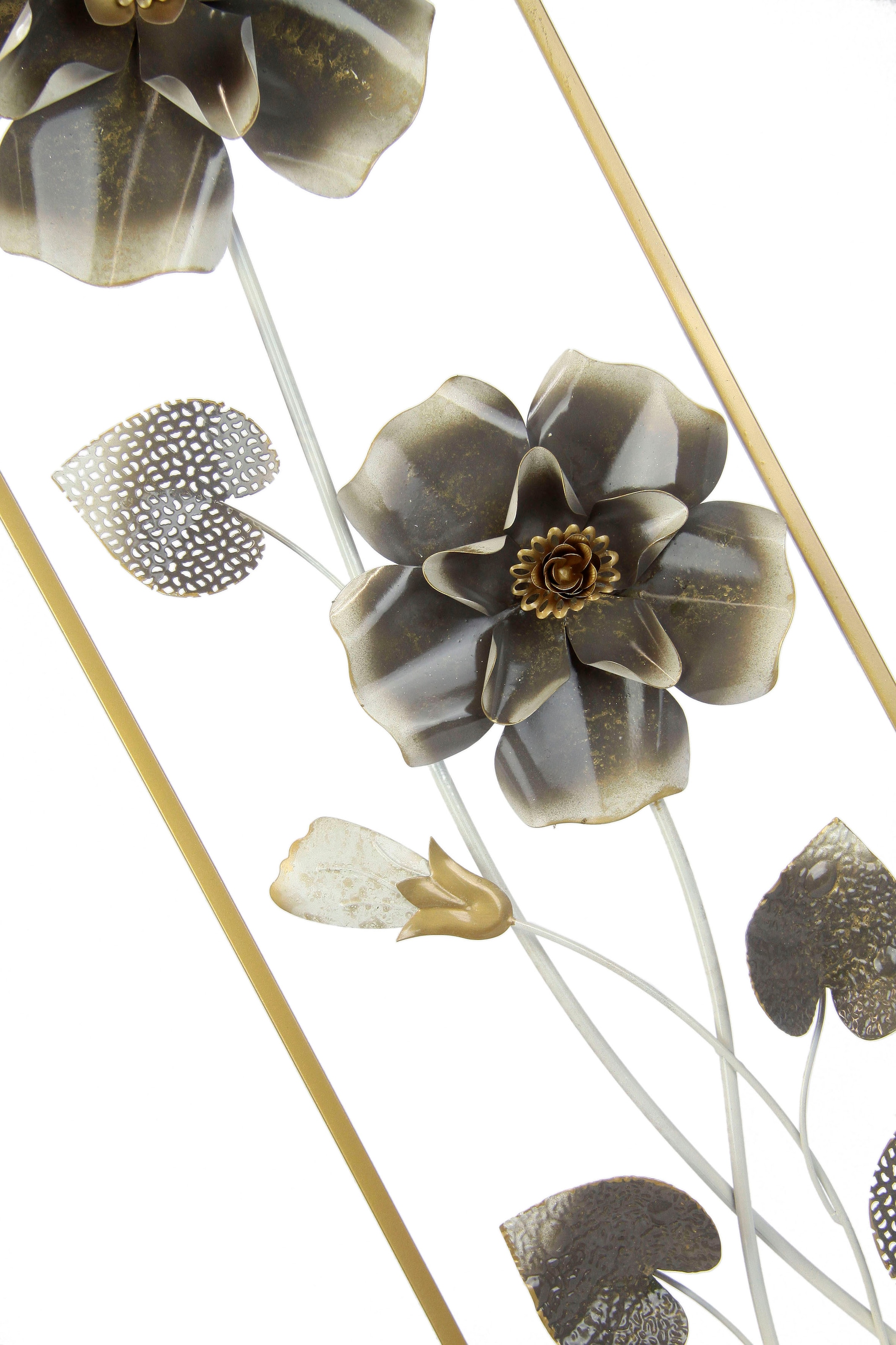 I.GE.A. Wandbild »Metallbild Blumen«, Wanddeko, Metall, Wandskulptur