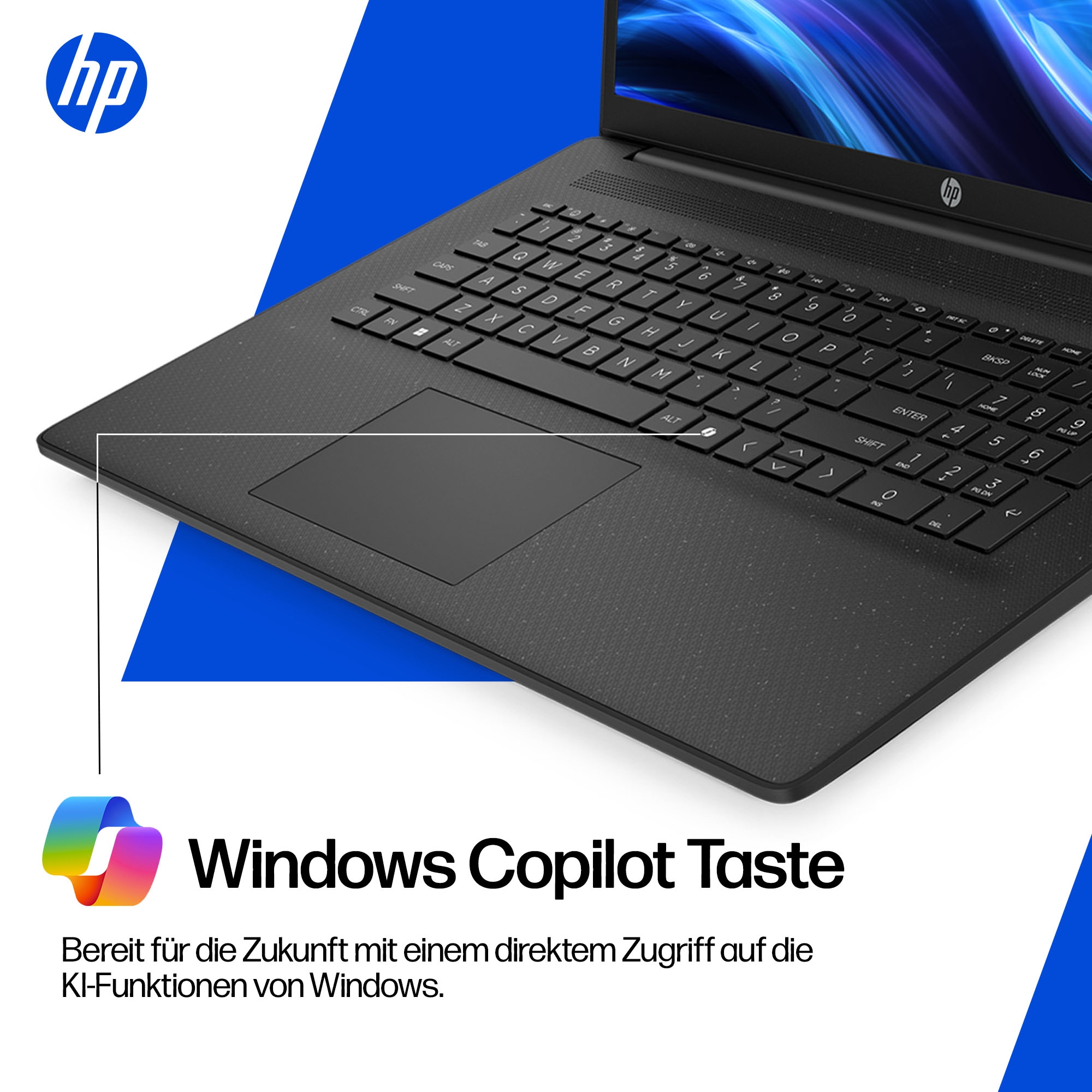 HP Notebook »17-cp2237ng«, 43,9 cm, / 17,3 Zoll, AMD, Ryzen 3, Radeon Graphics, 512 GB SSD