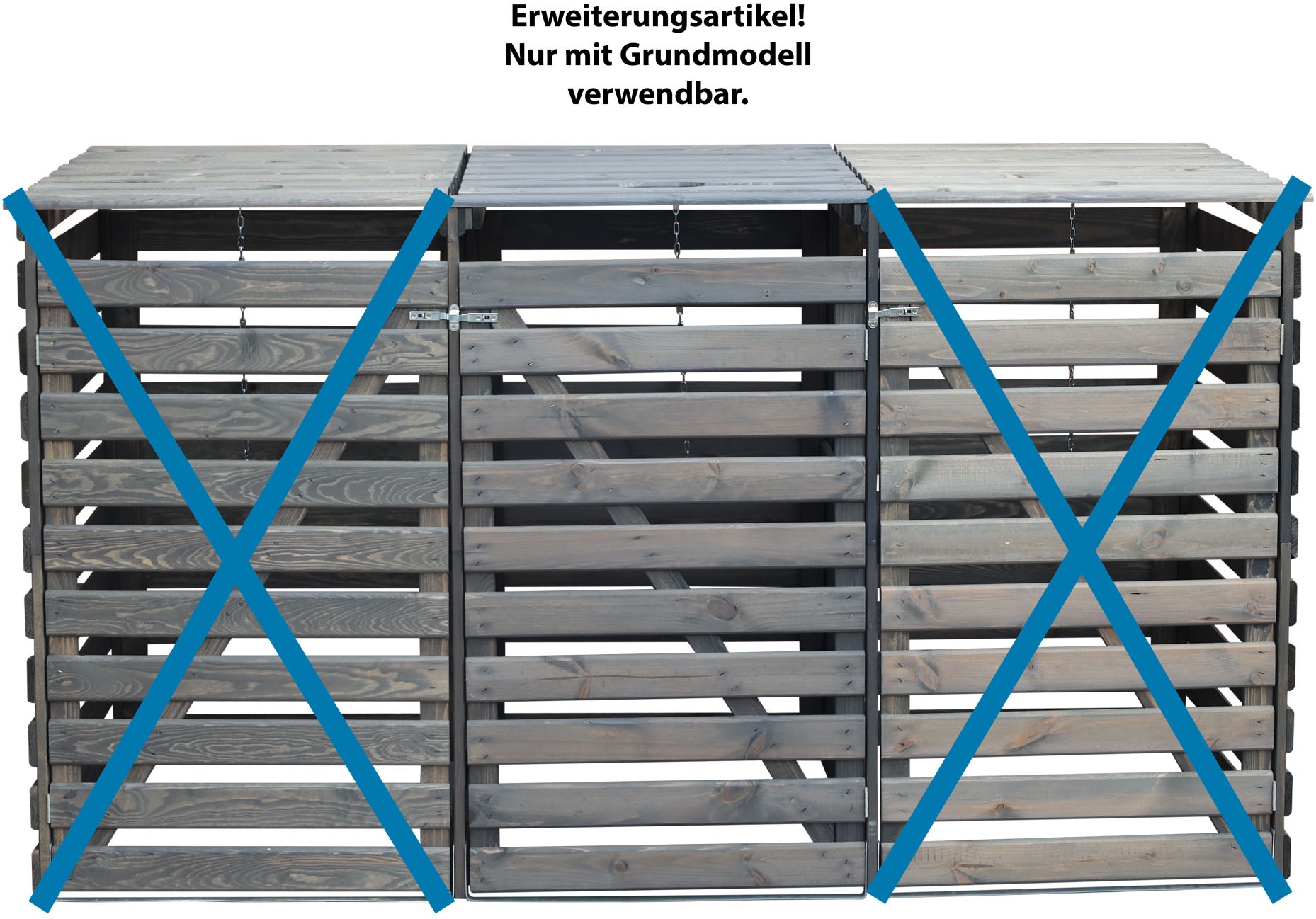 promadino Mülltonnenbox »Vario III« besonders robust aus zertifiziertem Kiefernholz gefertigt