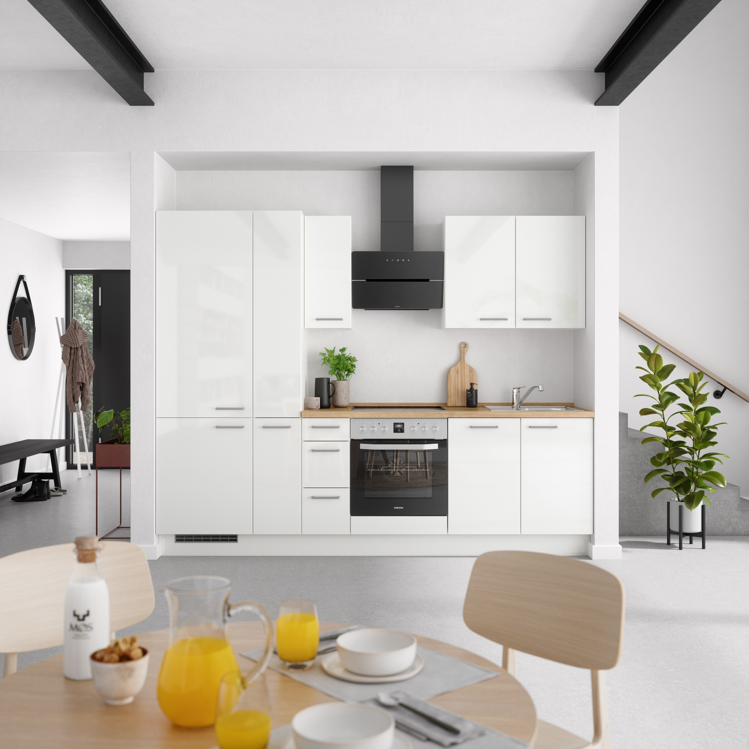 nobilia® Küchenzeile »"Flash II"« vormontiert, Ausrichtung wählbar, Breite 270 cm, wahlw. mit E-Geräten