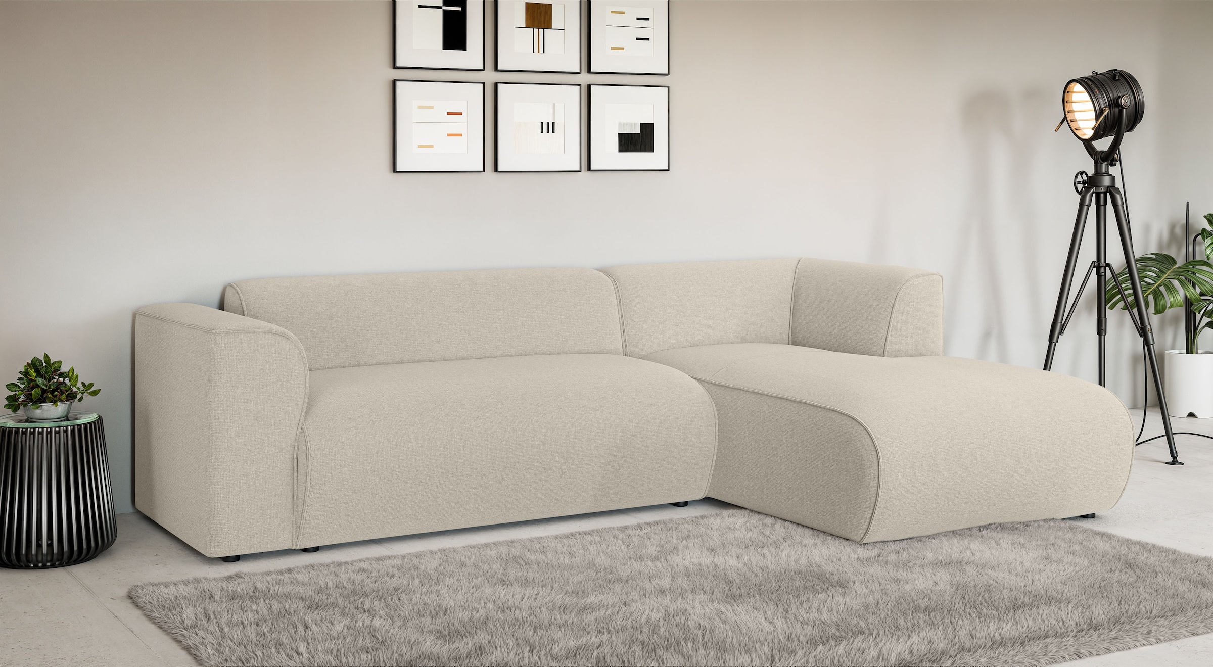 Home affaire Ecksofa »MERID L-Form (257 cm), zeitlos & stilvolles Design,« günstig online kaufen