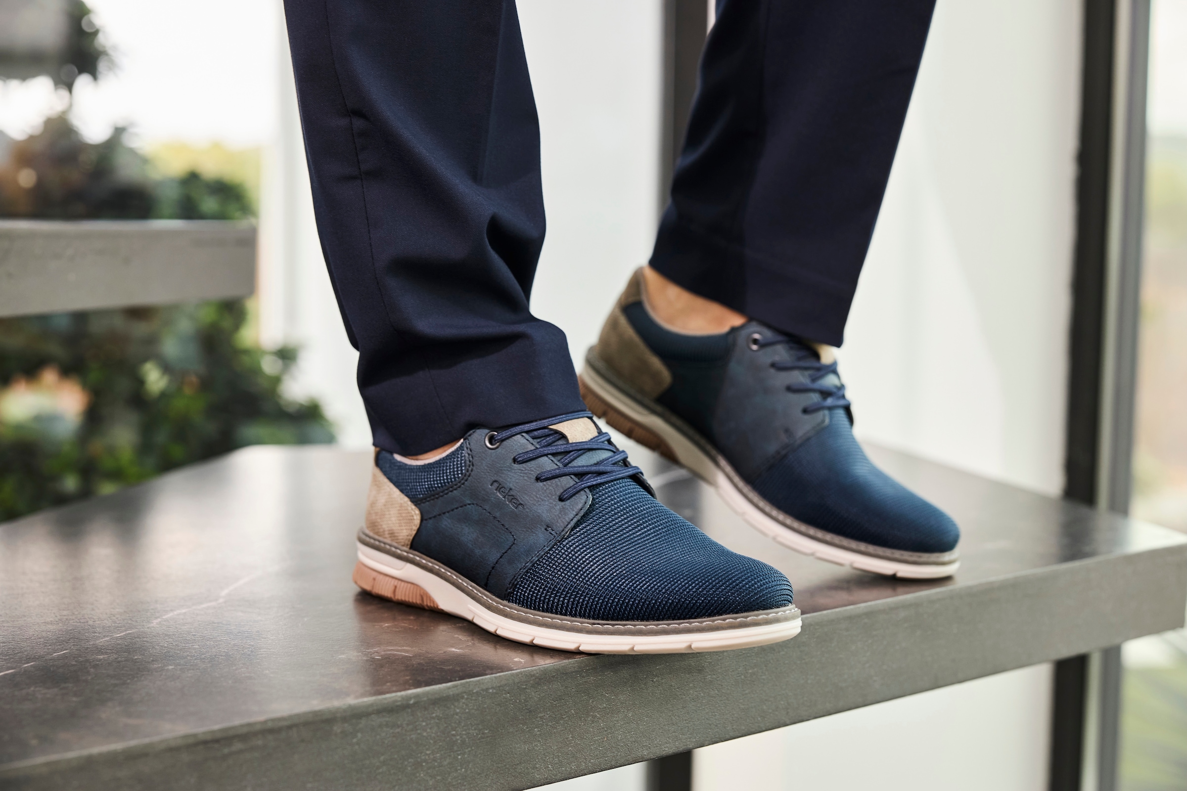 Rieker Slip-On Sneaker, Schlupfschuh, Halbschuh, Sneaker mit Gummizug für leichten Einstieg