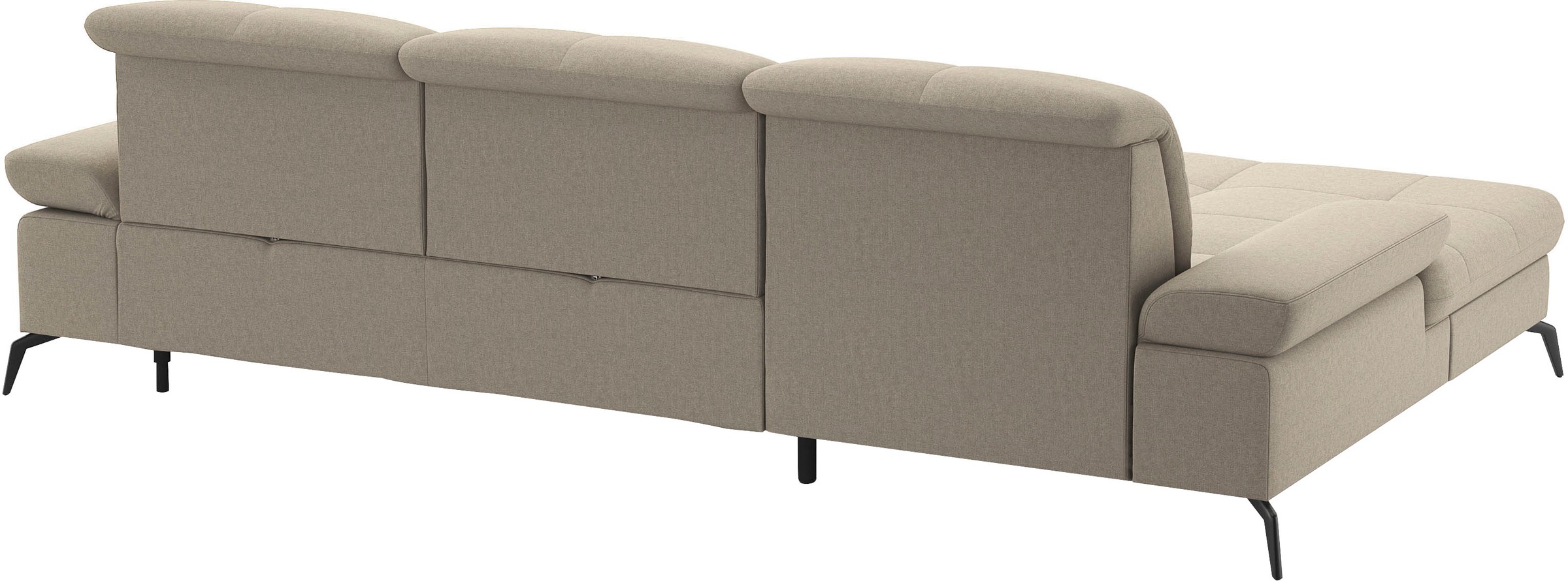 sit&more Ecksofa »Amica, L-Form, inkl. Sitztiefenverstellung & Armteilverstellung«, wahlweise mit Bettfunktion, Bettkasten und Kopfteilverstellung