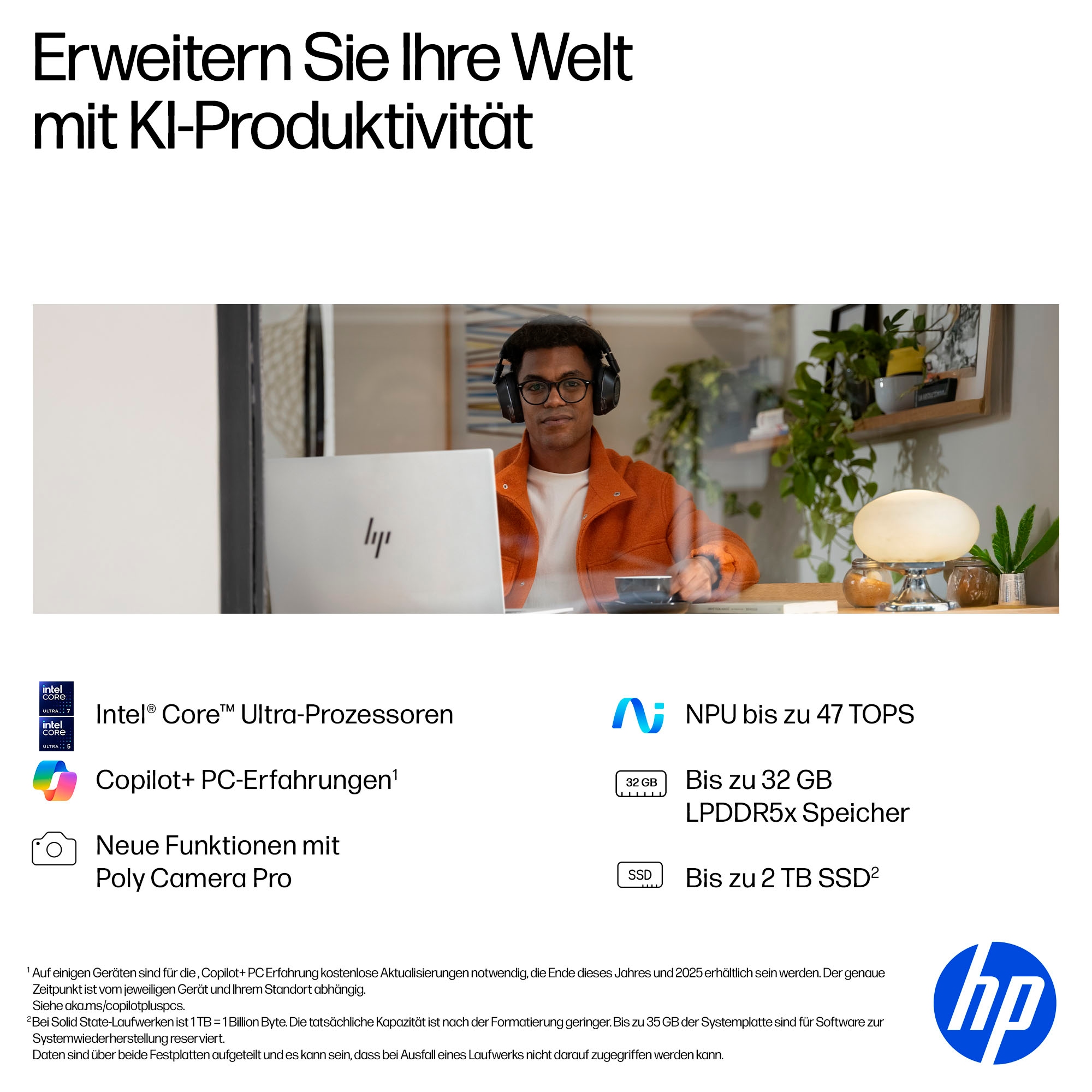 HP Notebook »OmniBook 7 NGAI 17-dc0550ng« 43,9 cm / 17,3 ″ Intel Core Ultra 5 ARC 130V 512 GB SSD