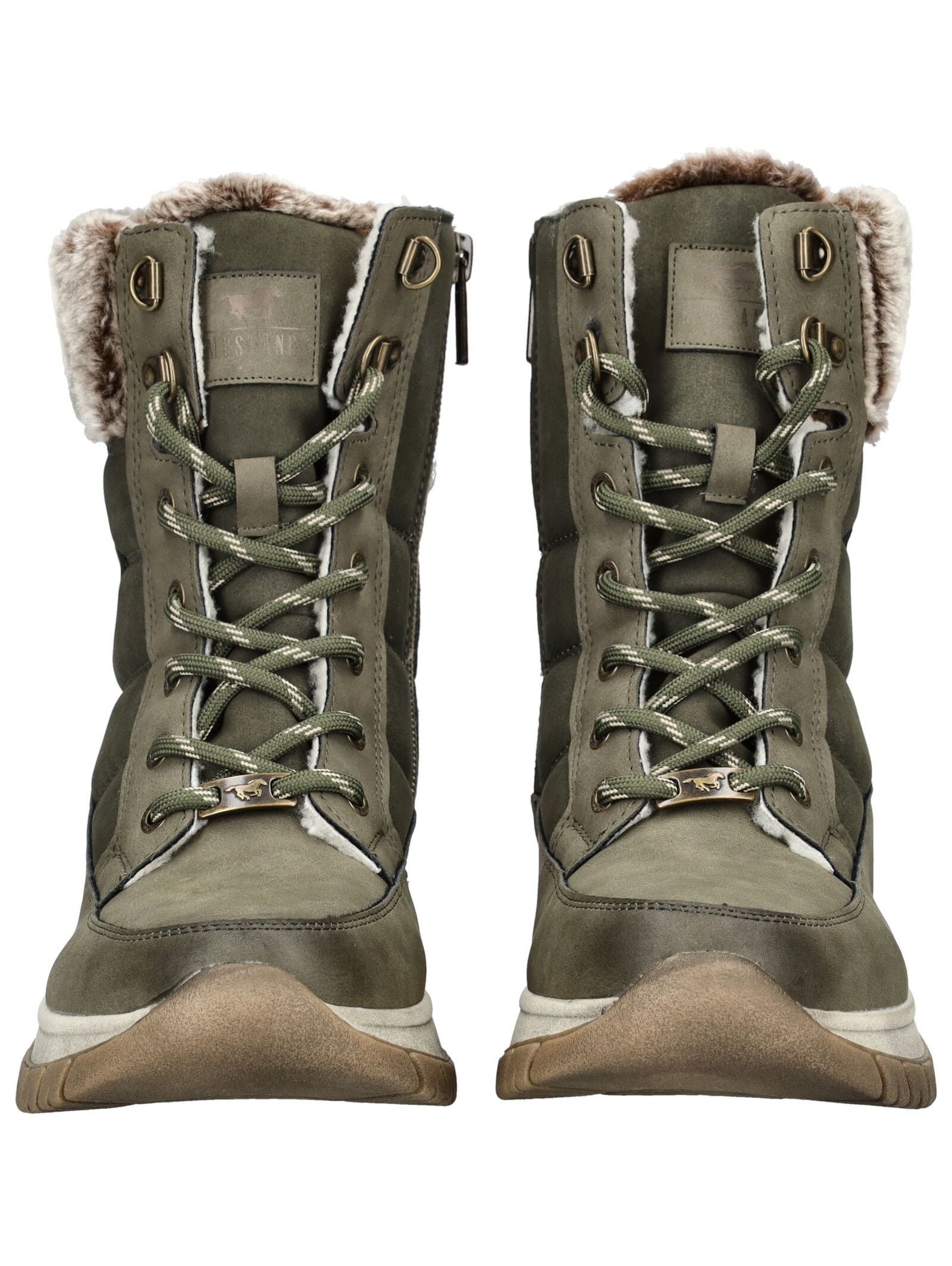 Mustang Shoes Schnürstiefelette »Mustang Shoes Stiefelette Lederimitat/Textil«