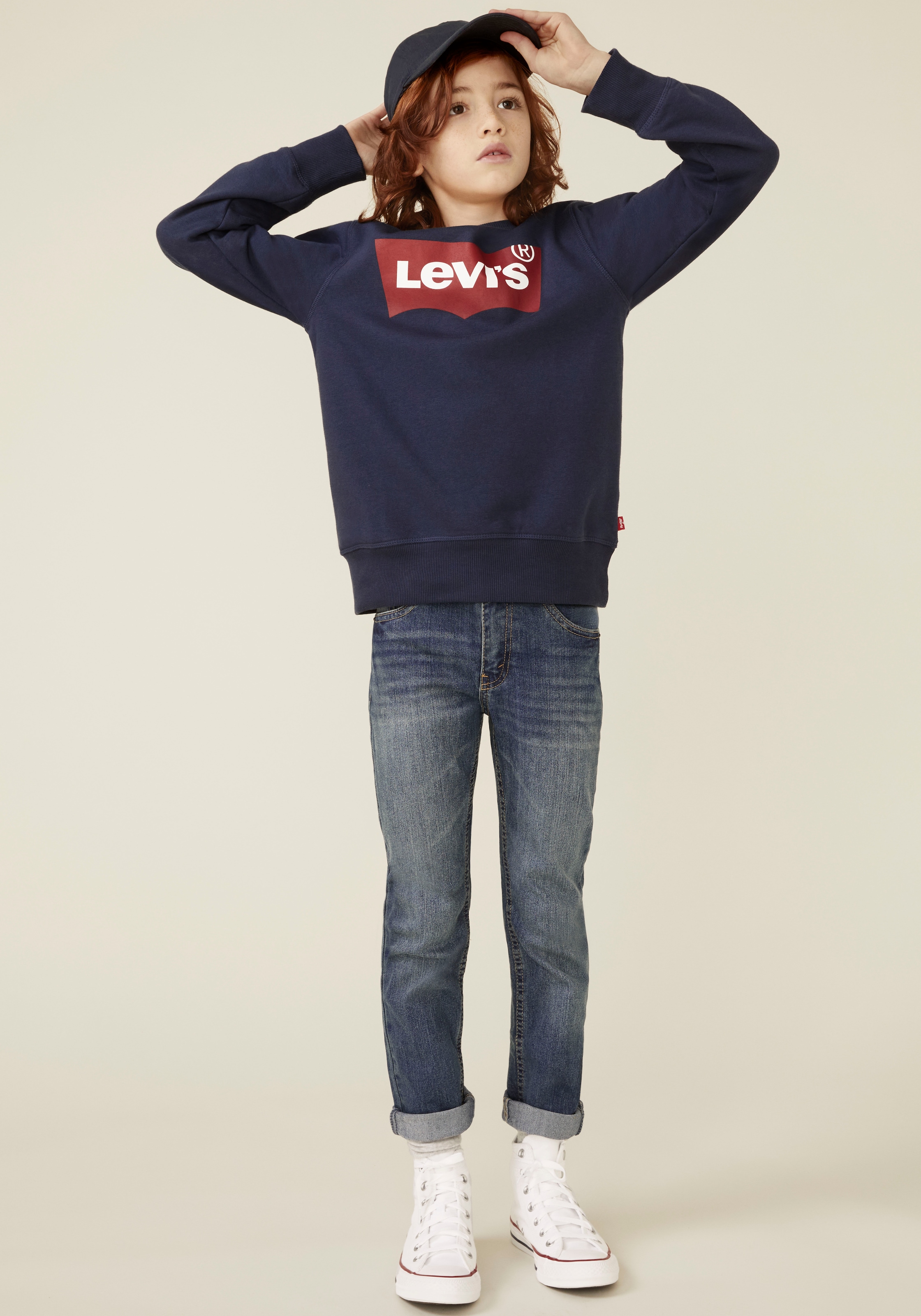 Levi's® Kids Sweatshirt »LVB LVB FRENCH TERRY BATWING«, mit großem Logo