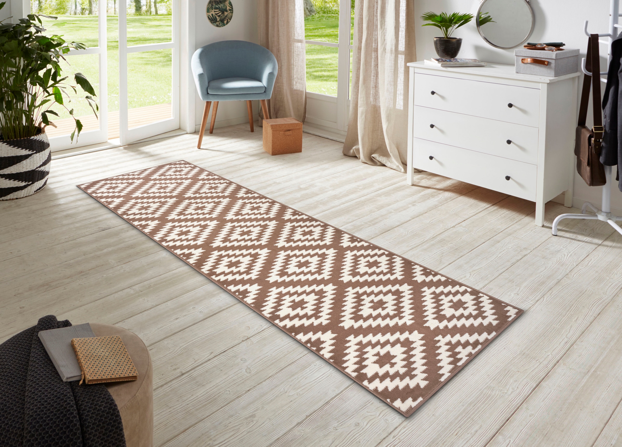 HANSE Home Läufer »Nordic«, rechteckig, 9 mm Höhe, Kurzflor, Raute, Teppich, Weich, Esszimmer, Kinderzimmer, Flur, Modern