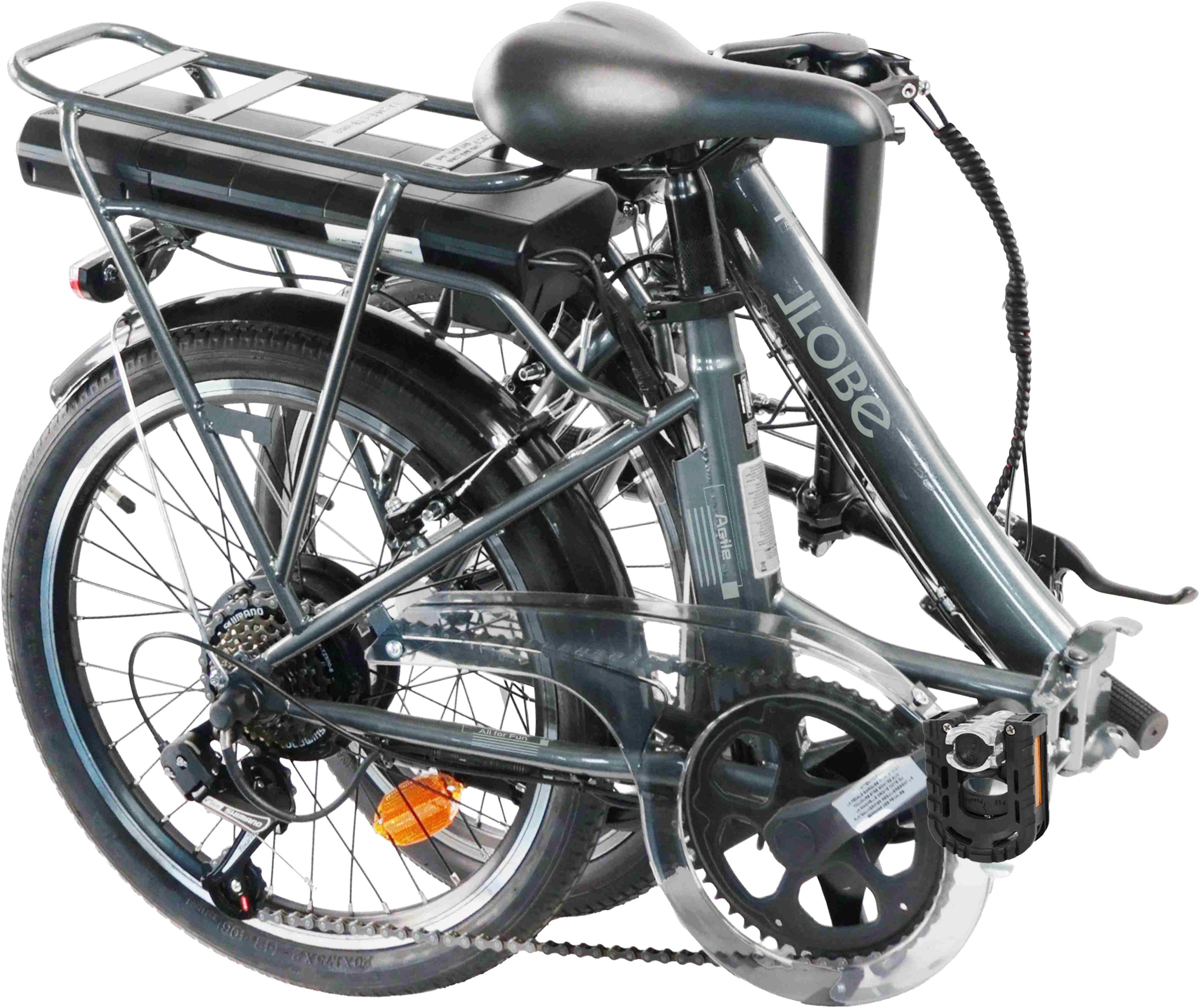 LLobe »Falt E-Bike 20" Agile« 5 Gang Shimano Tourney Schaltwerk Kettenschaltung Heckmotor 250 W