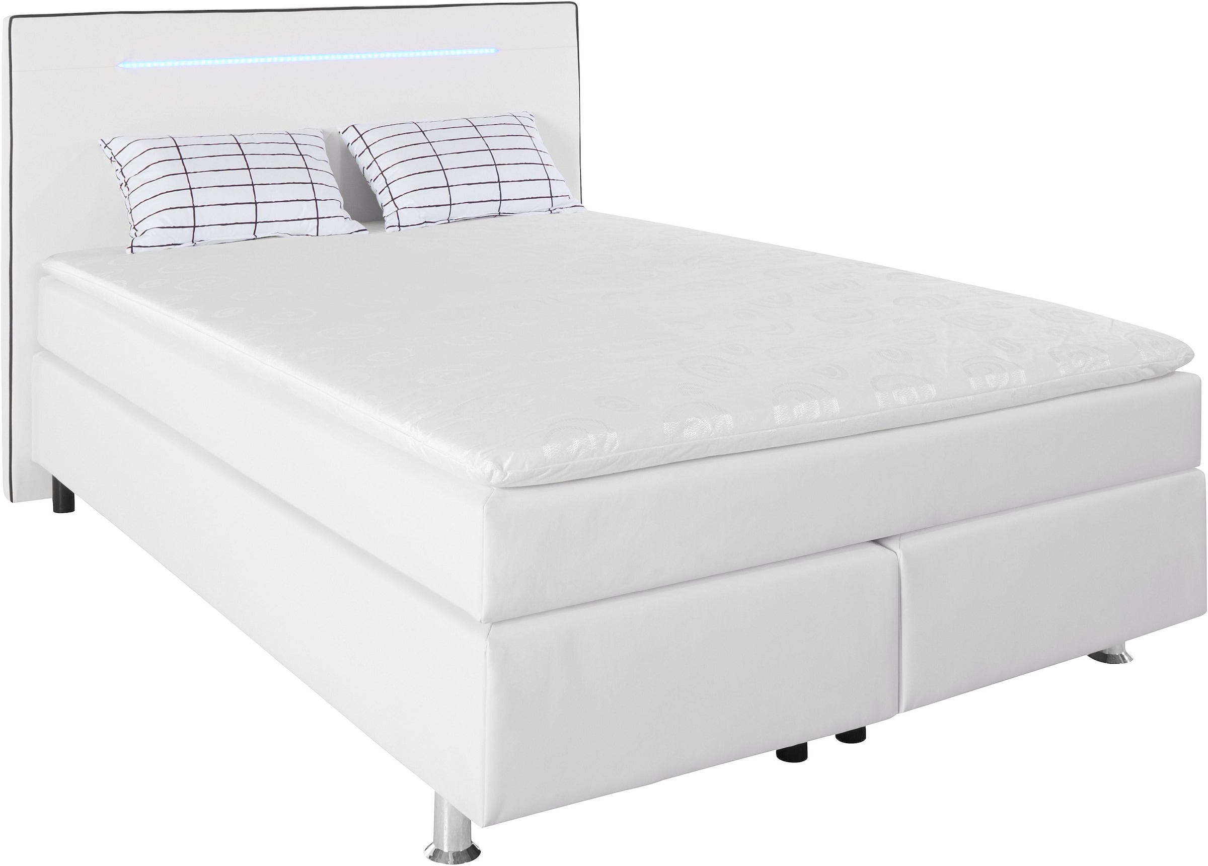 Bild von COLLECTION AB Boxspringbett, inkl. LED-Beleuchtung, Topper und Kissen