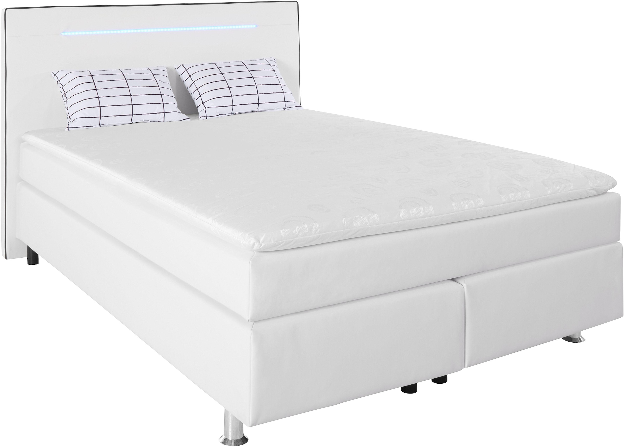COLLECTION AB Boxspringbett, inkl. LED-Beleuchtung, Topper und Kissen günstig online kaufen