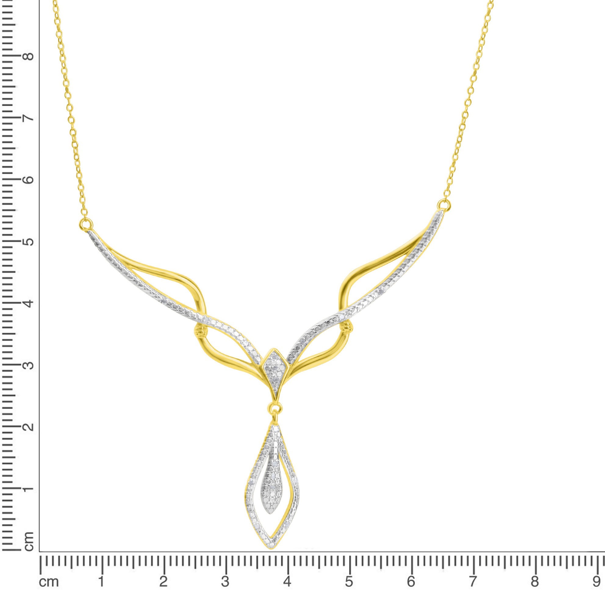 Firetti Kette mit Anhänger »Schmuck Geschenk Silber 925 Halsschmuck Halskette Statement Tropfen«, mit Diamanten