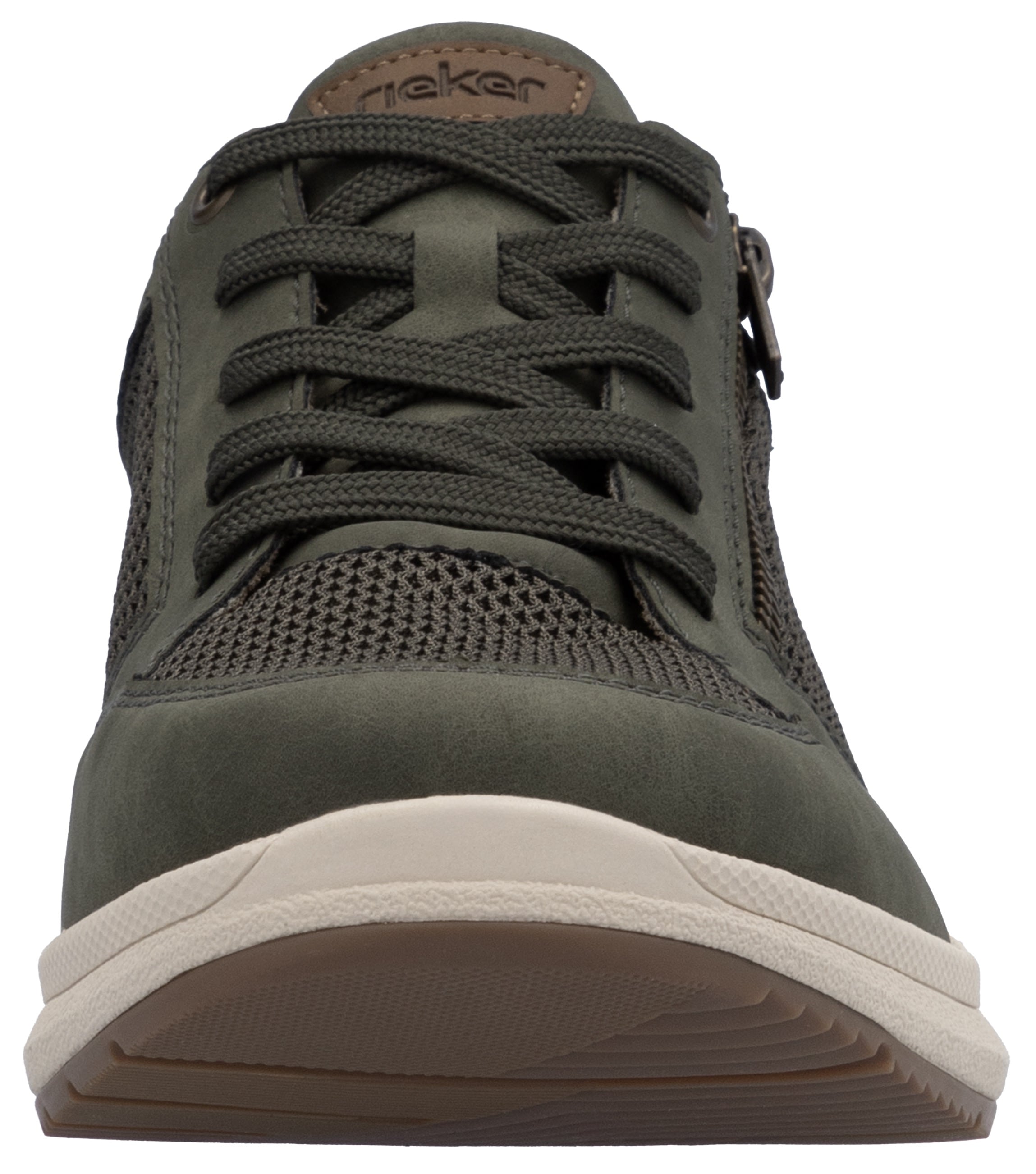 Rieker Sneaker, Halbschuh, Freizeitschuh, Schnürschuh mit seitlichem Reißverschluss
