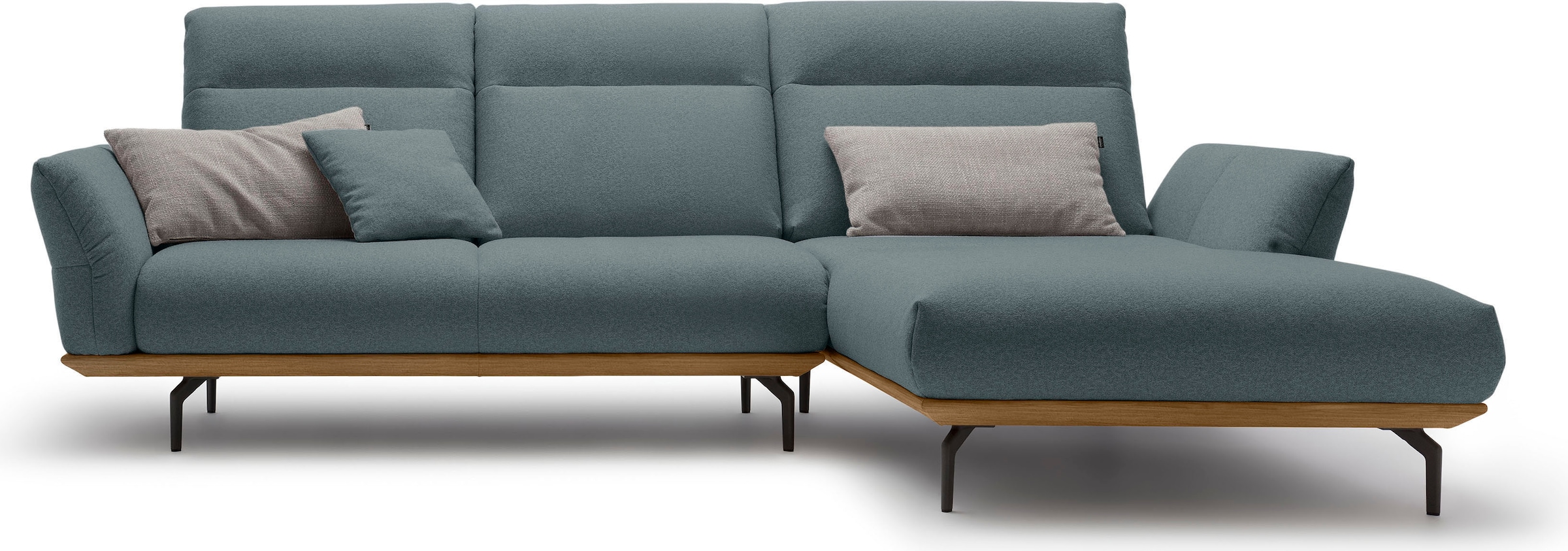 Creation BY ROLF BENZ Ecksofa »CR.460« Sockel in Nussbaum, Winkelfüße in Um günstig online kaufen