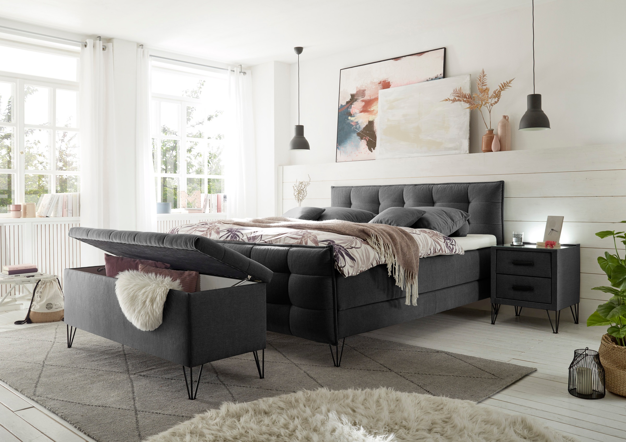 8. Bild von ED EXCITING DESIGN Boxspringbett »Winchester«, inkl. Topper mit Klimaband