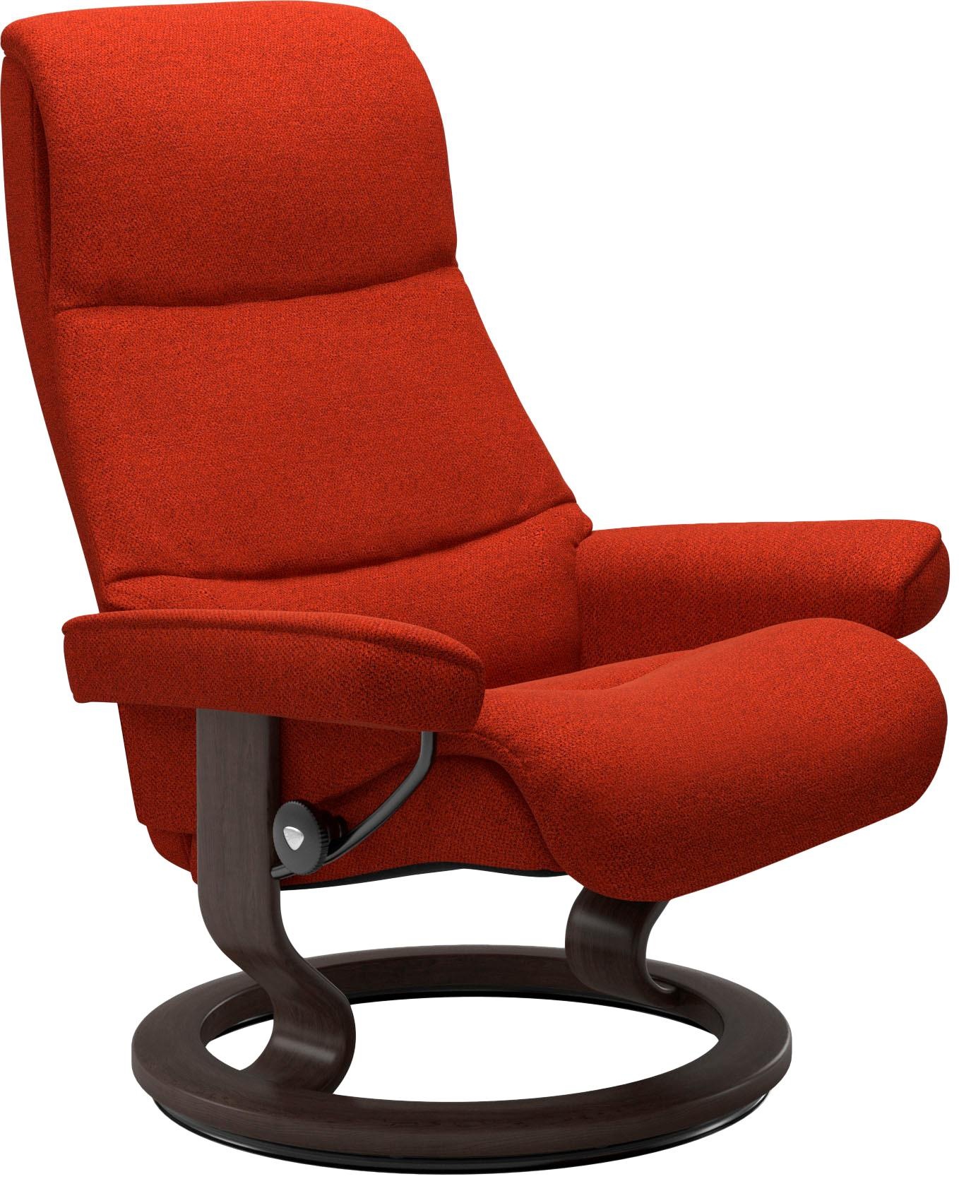 Stressless® Relaxsessel »View«, (Set, Relaxsessel mit Hocker), mit Classic Base, Größe S,Gestell Wenge