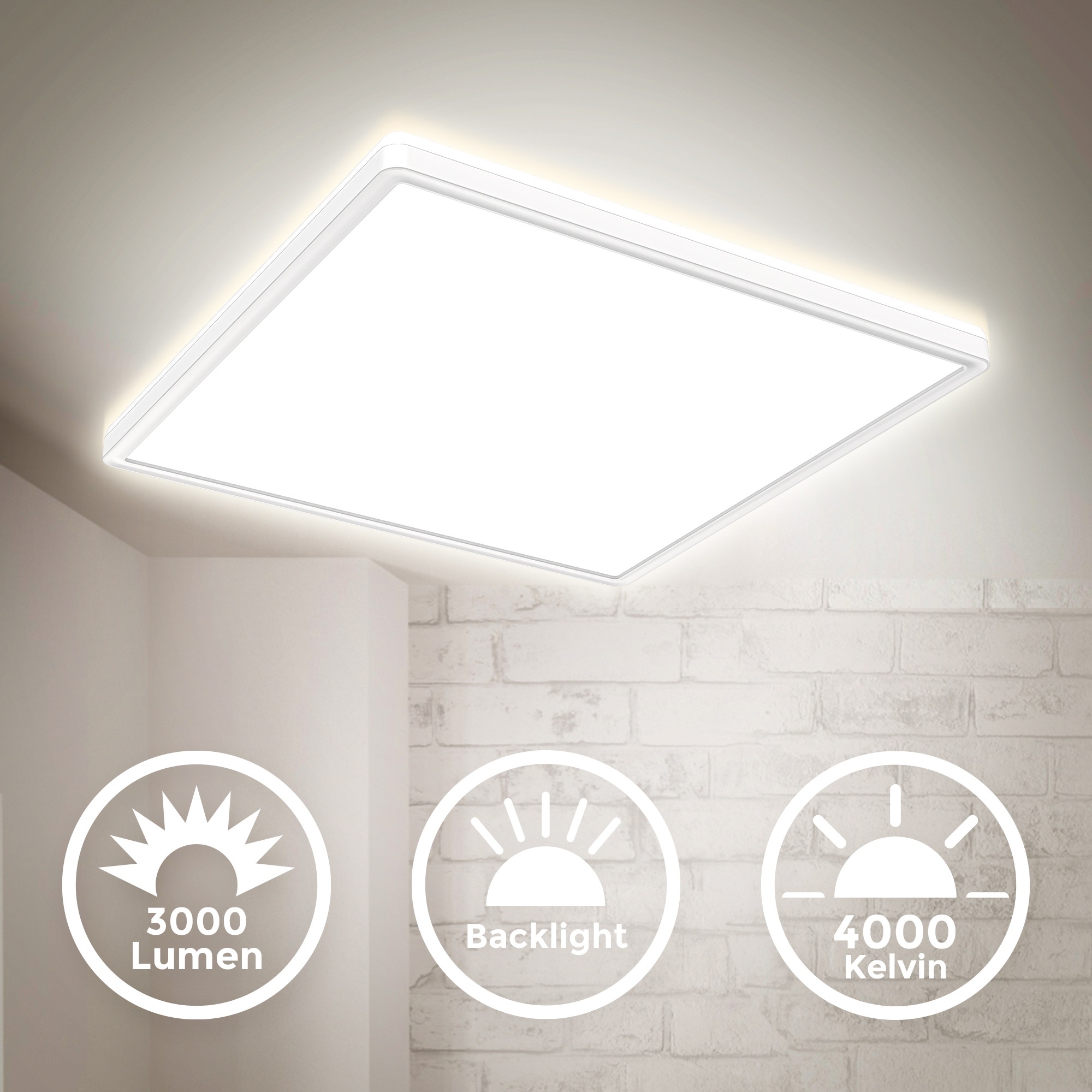 B.K.Licht Panel, 1 flammig, Leuchtmittel LED-Modul   LED fest integriert, D günstig online kaufen
