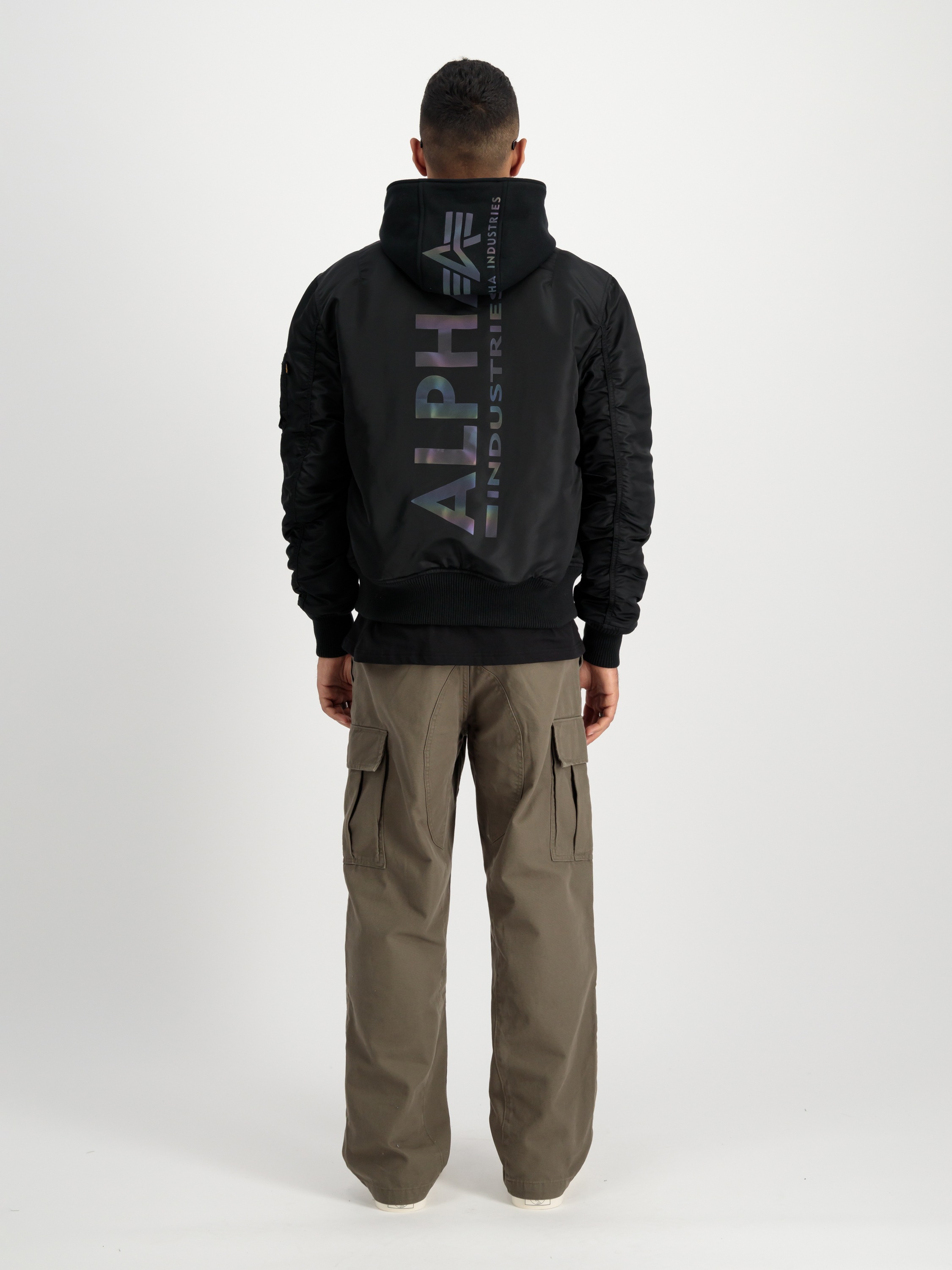 Alpha Industries Bomberjacke »Alpha Industries Men - Bomber Jackets MA-1 Zip Hood Backprint«