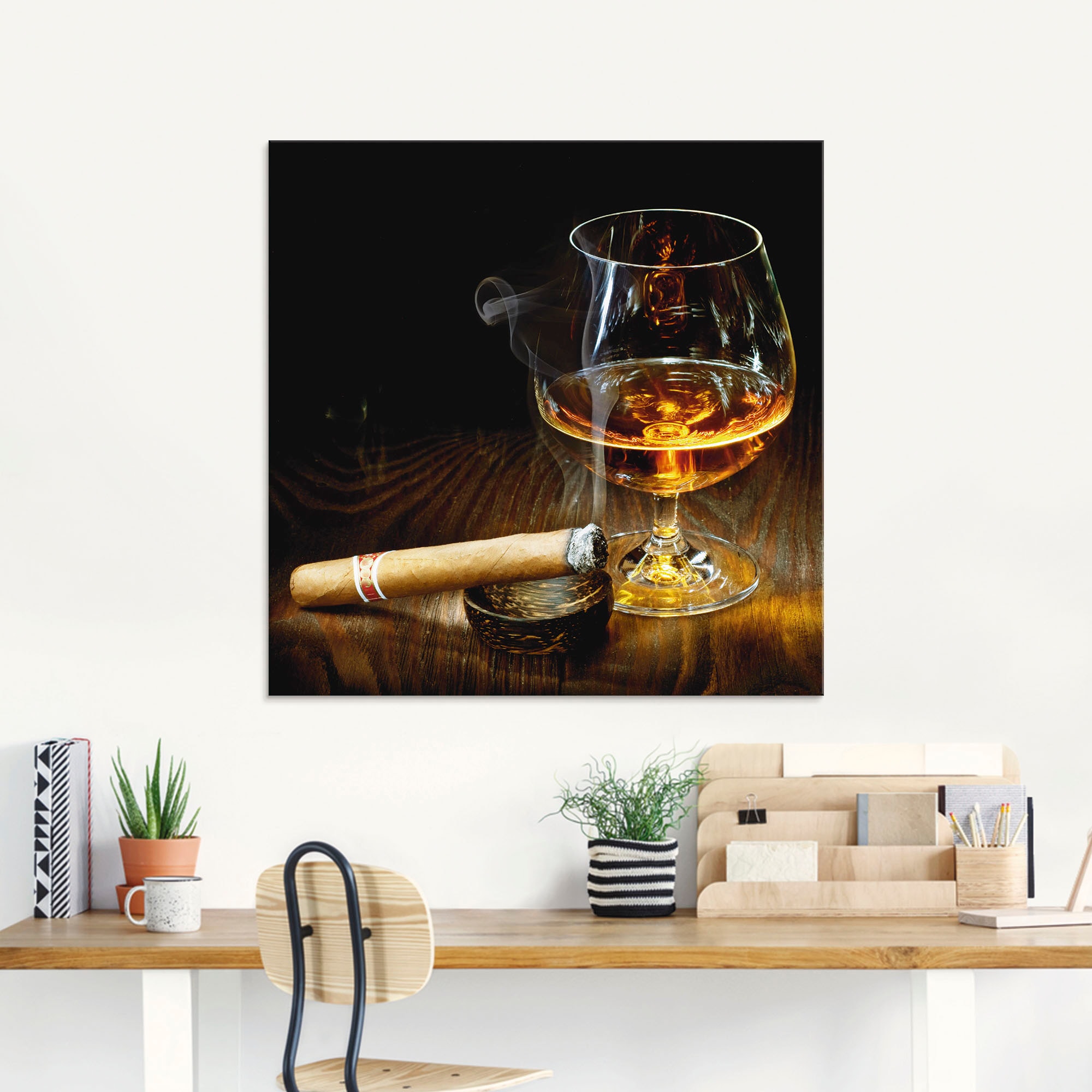 Artland Glasbild »Zigarre und Cognac« Zigarren 1 Stk. tlg. in verschiedenen günstig online kaufen