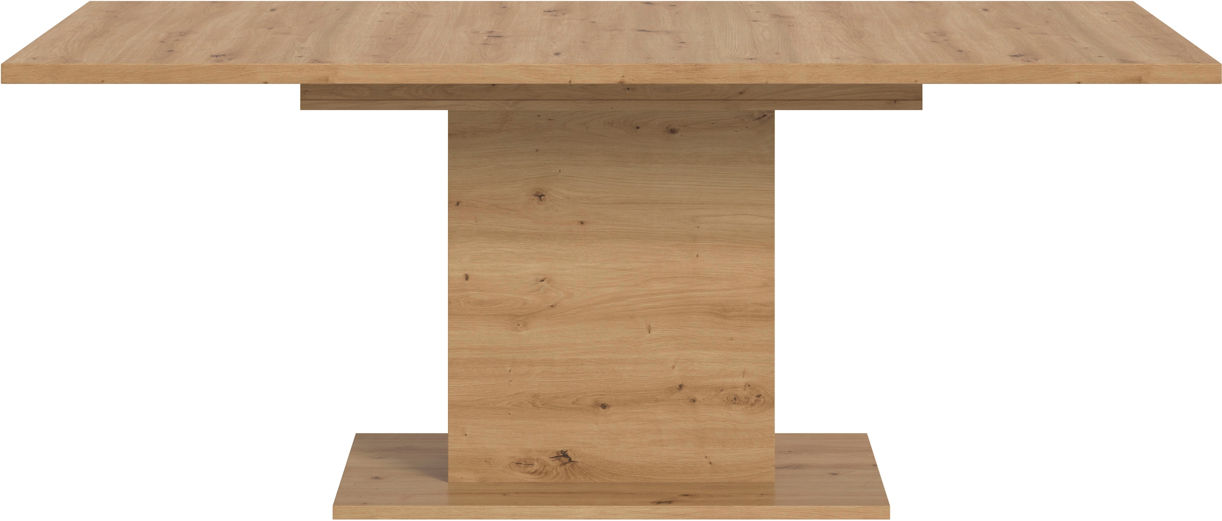 INOSIGN Esstisch »Motus, ausziehbar 150 -190 cm, inklusive 40 cm Einlegeplatte«, (Set, 1 St.), Säulengestell mit Bodenplatte, Tisch, Küchentisch, Esszimmer, Küche
