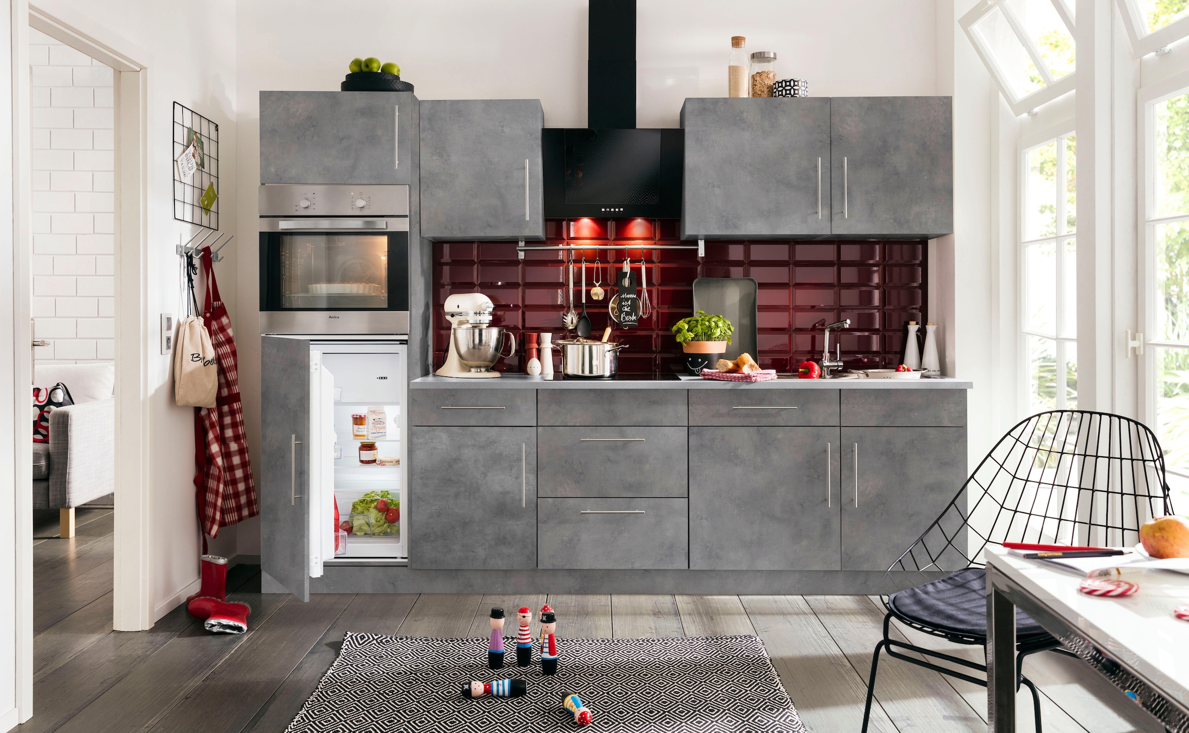 wiho Küchen Küchenzeile »Cali« ohne E-Geräte, Breite 280 cm