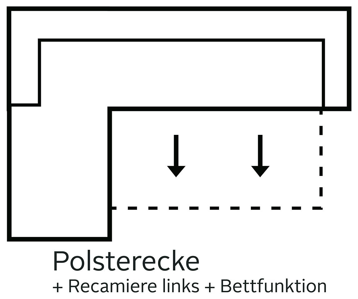 COTTA Ecksofa »Driver L-Form« mit Kopfteilverstellung, wahlweise mit Bettfu günstig online kaufen