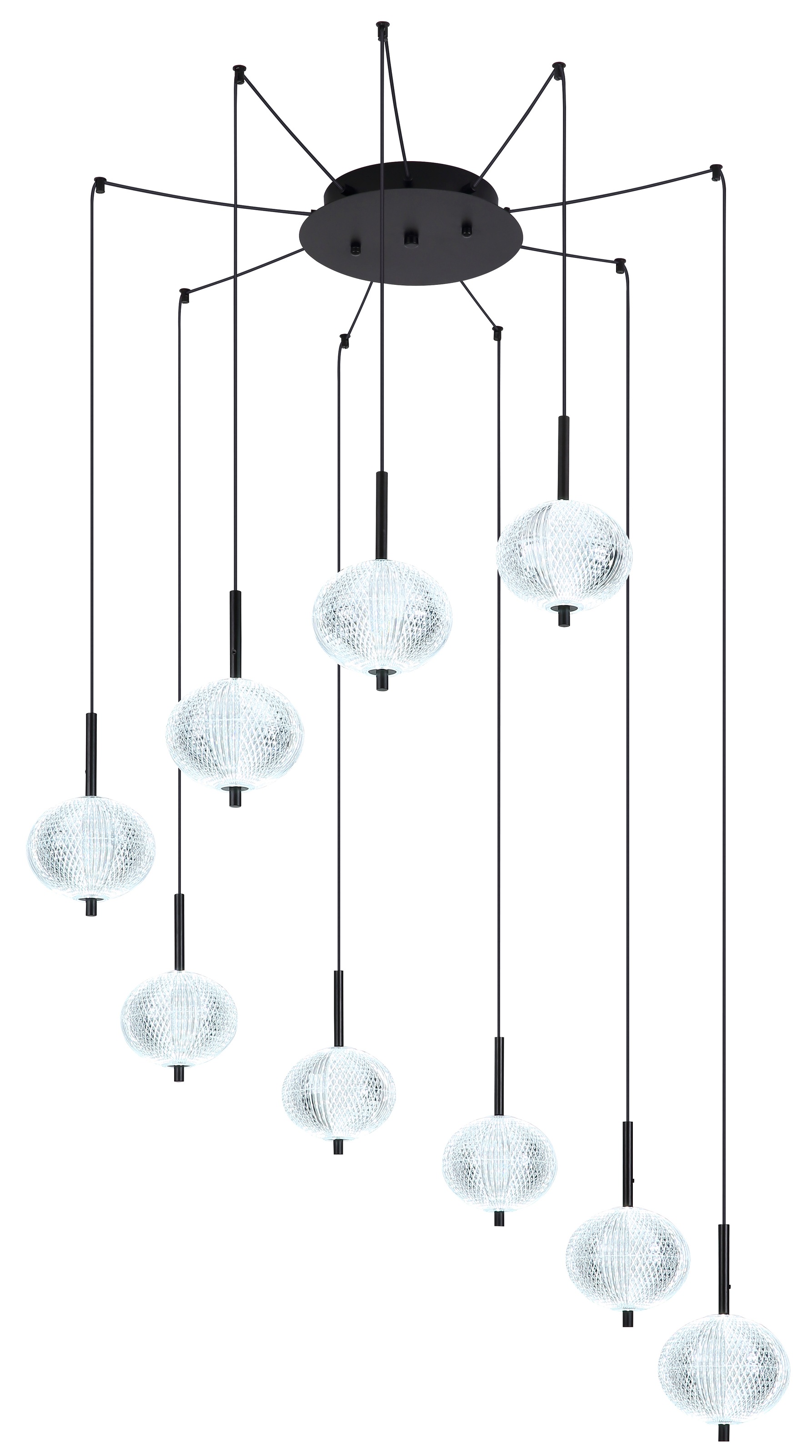 GLOBO LIGHTING LED Pendelleuchte »AIDA«, Leuchtmittel LED-Modul | LED fest integriert, Hängelampe/Hängeleuchte/Wohnzimmer/Esstisch/elegant