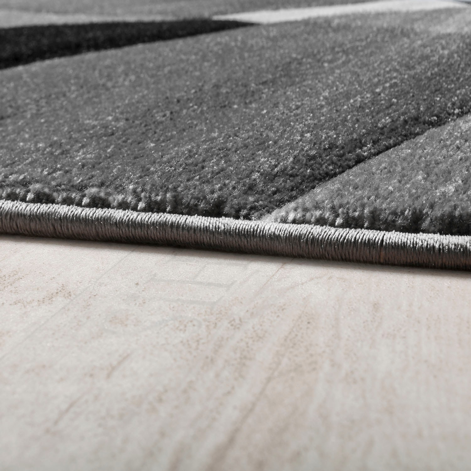 Paco Home Teppich »Diamond 664«, rechteckig, 18 mm Höhe, 3D-Design, Kurzflor, 3D-Design, modernes geometrisches Muster