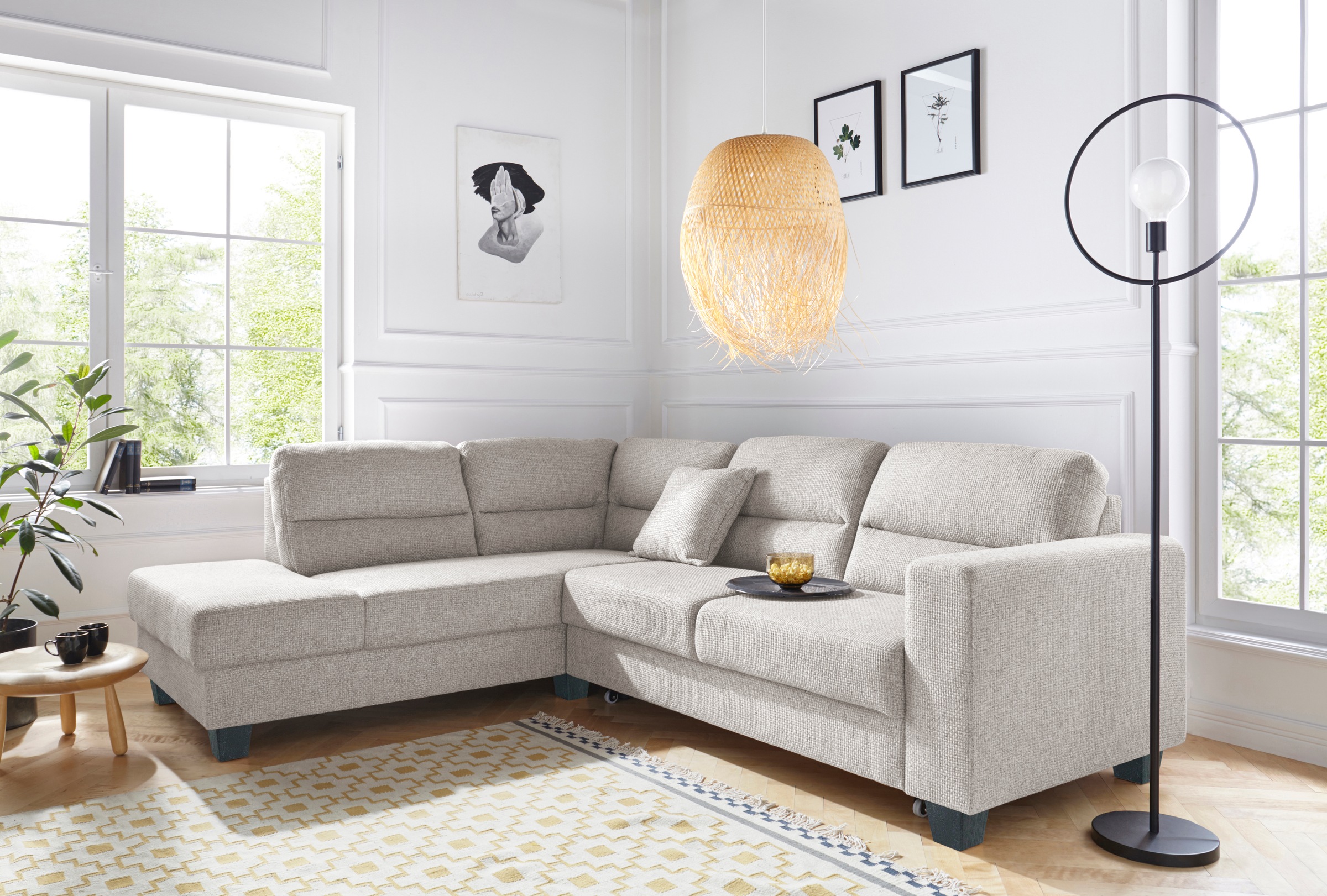 TRENDMANUFAKTUR Ecksofa »Chamber, zeitlos&modern, hoher Sitzkomfort, Breite günstig online kaufen